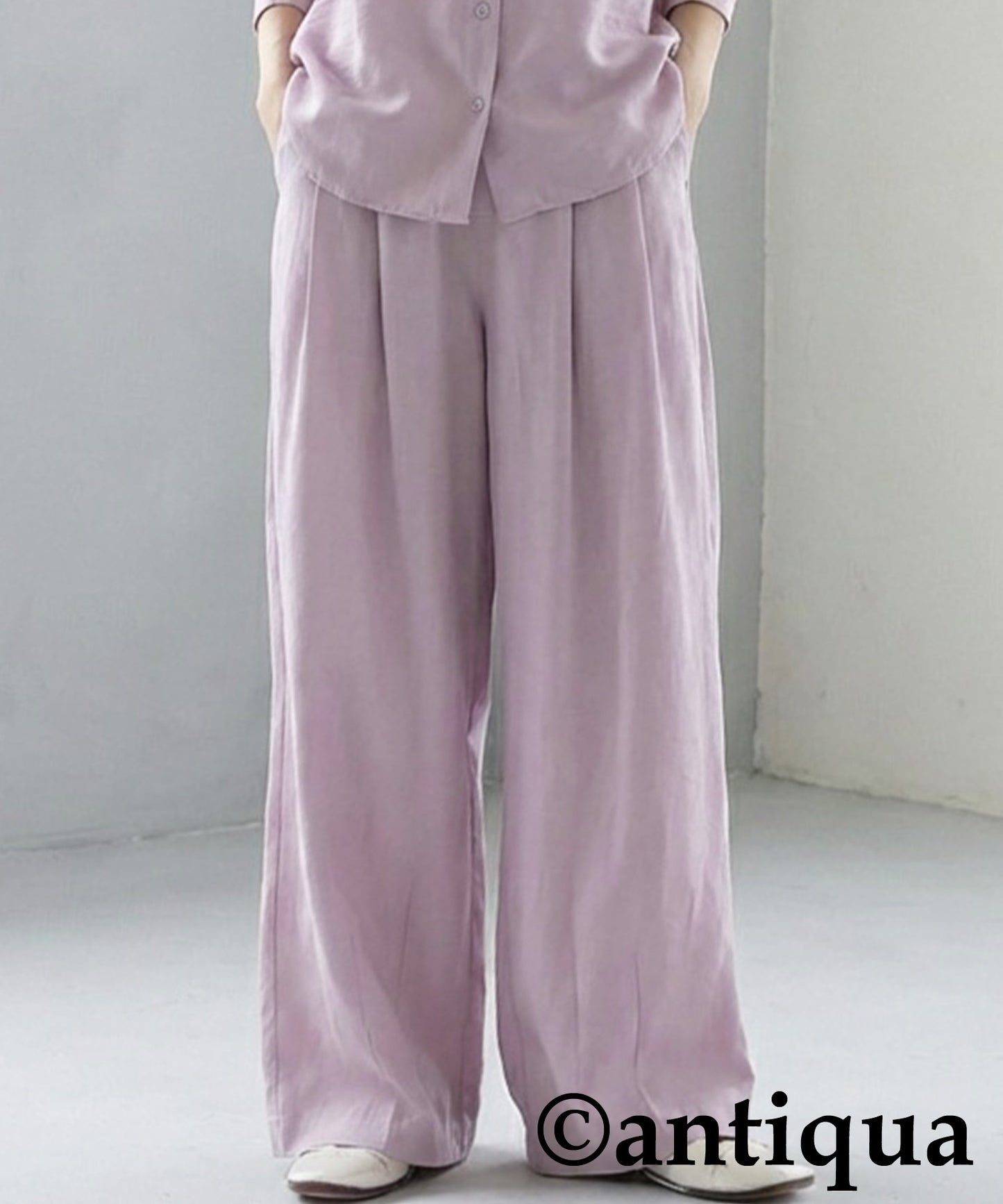 Wide-Pleated Pants Ladies