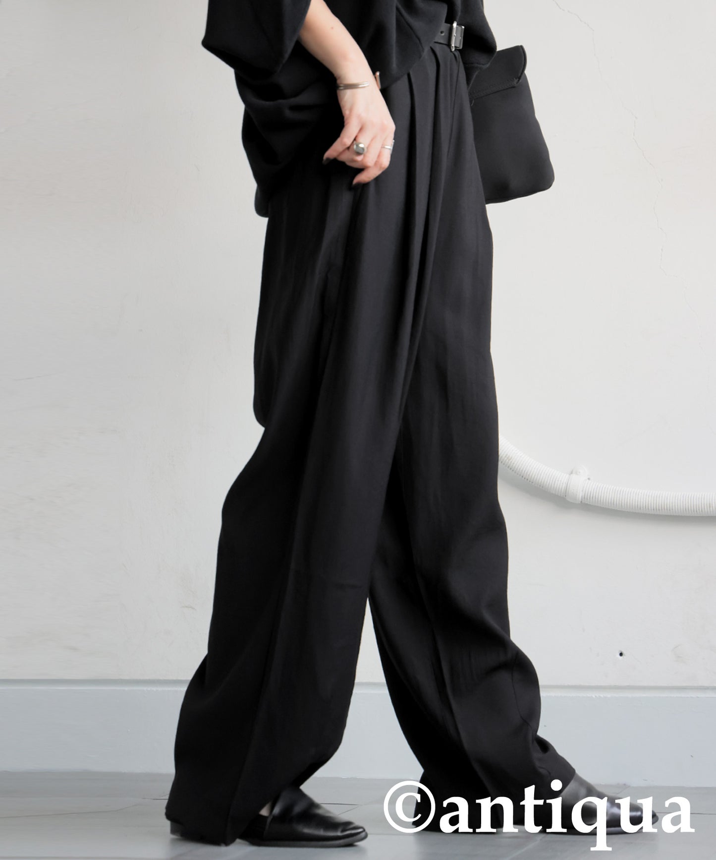 Wide-Pleated Pants Ladies