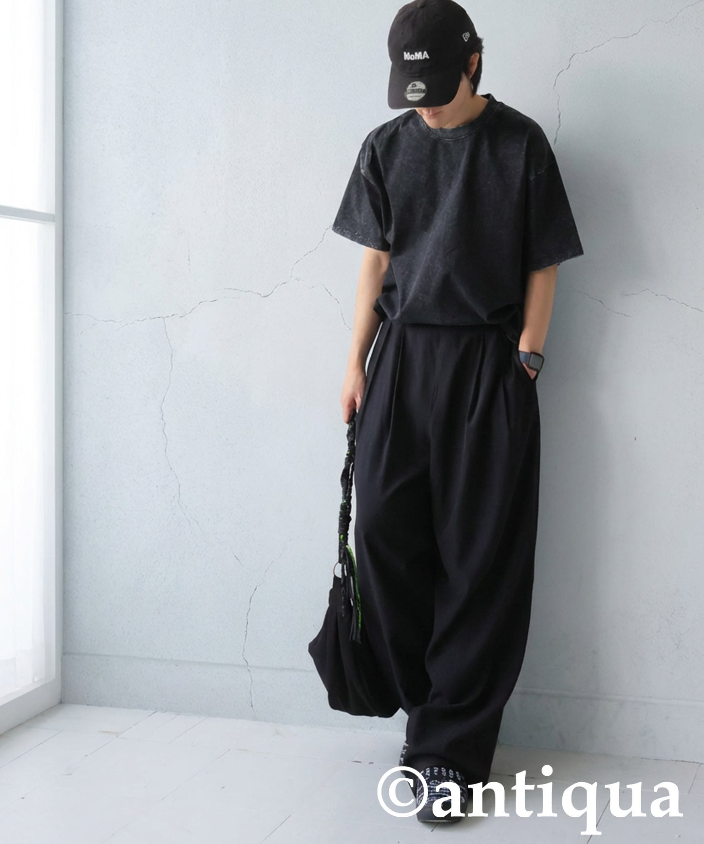 Wide-Pleated Pants Men's