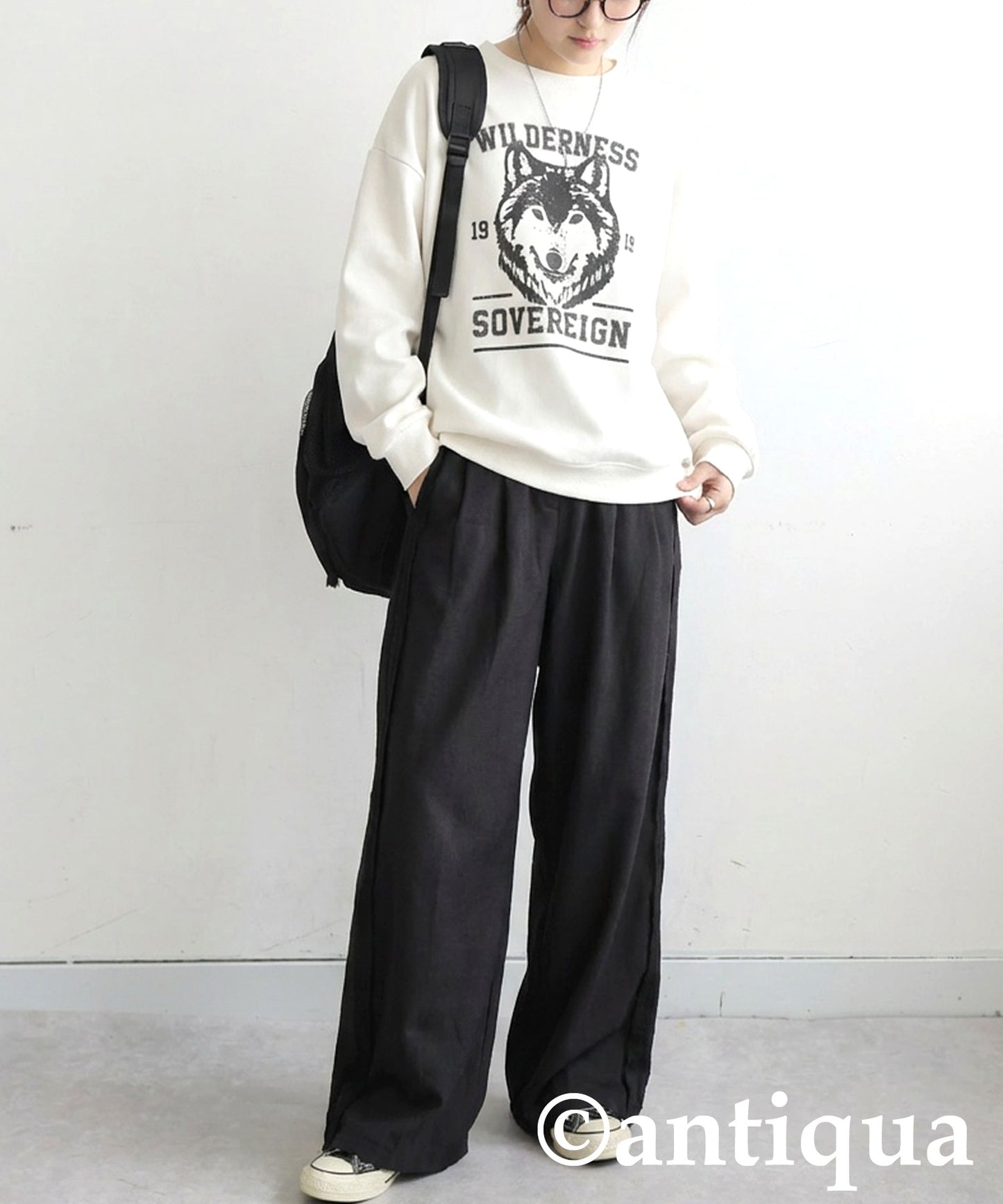 Tape Line Wide Pants Ladies