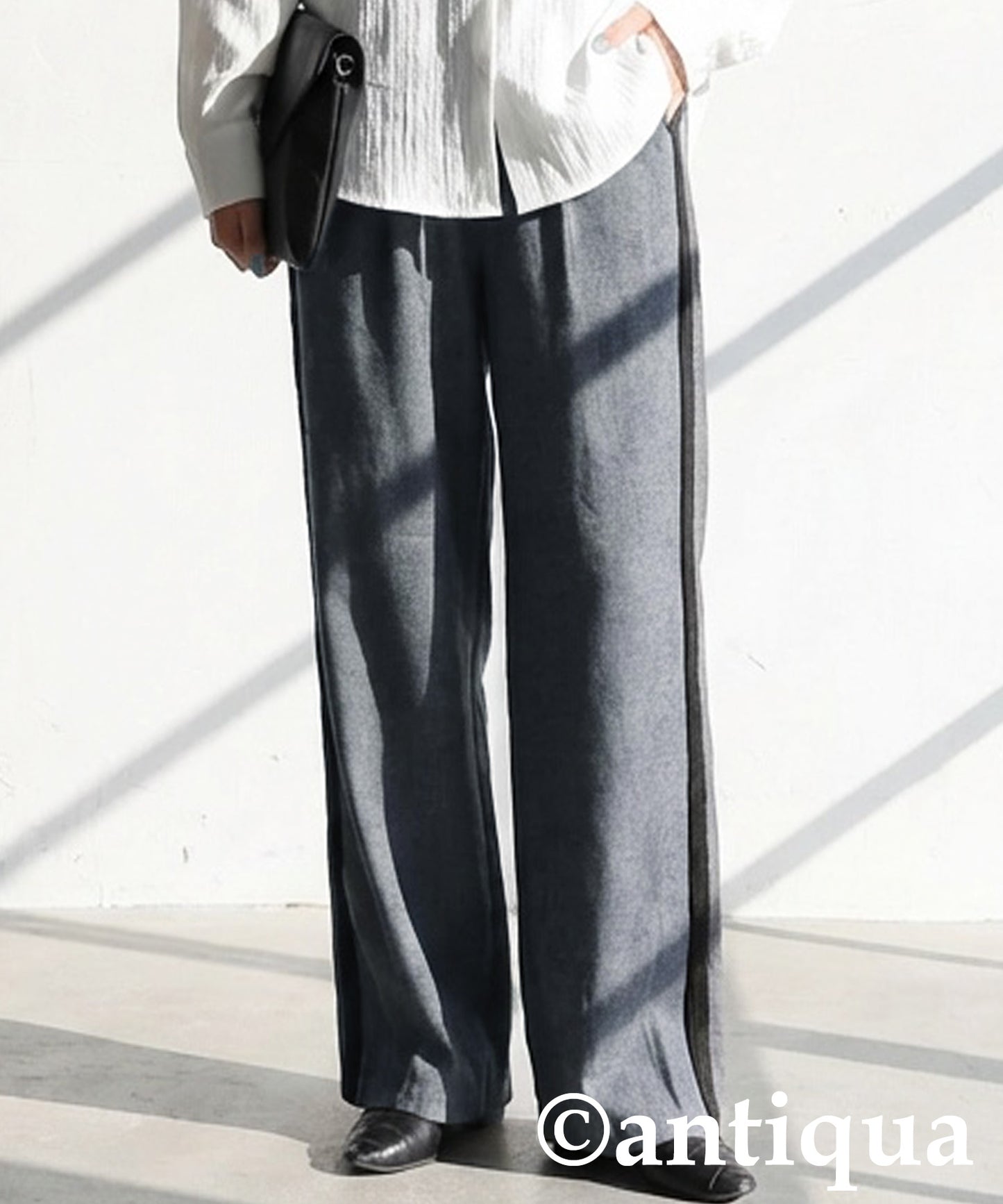 Tape Line Wide Pants Ladies