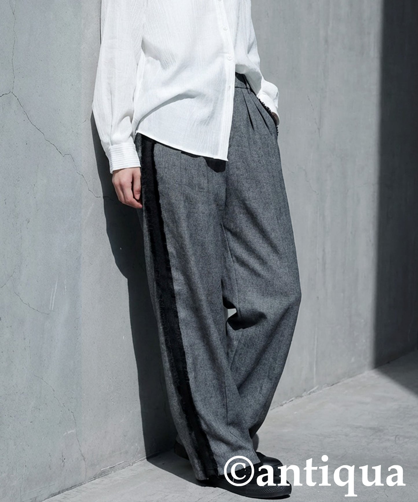Tape Line Wide Pants Ladies