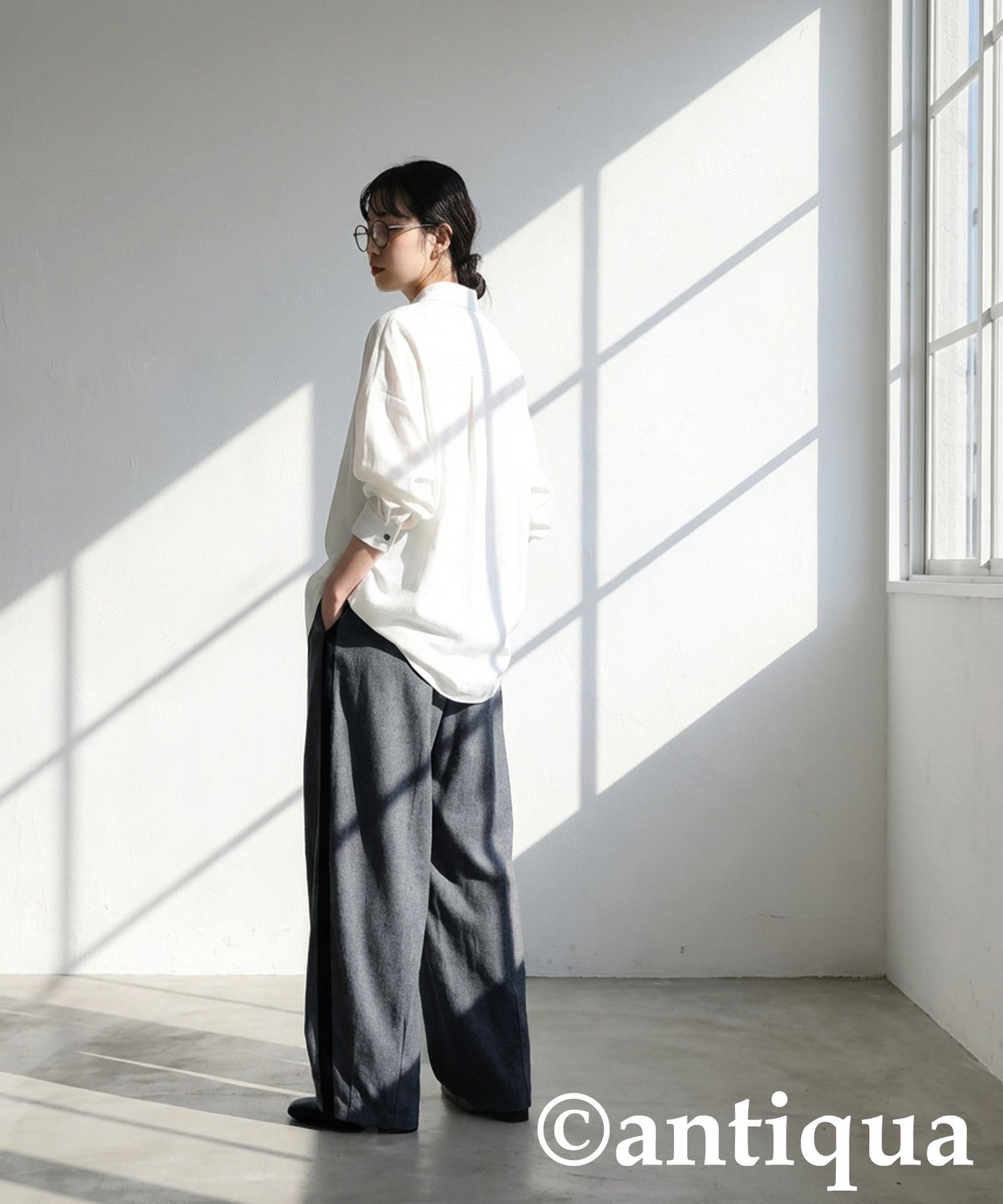 Tape Line Wide Pants Ladies