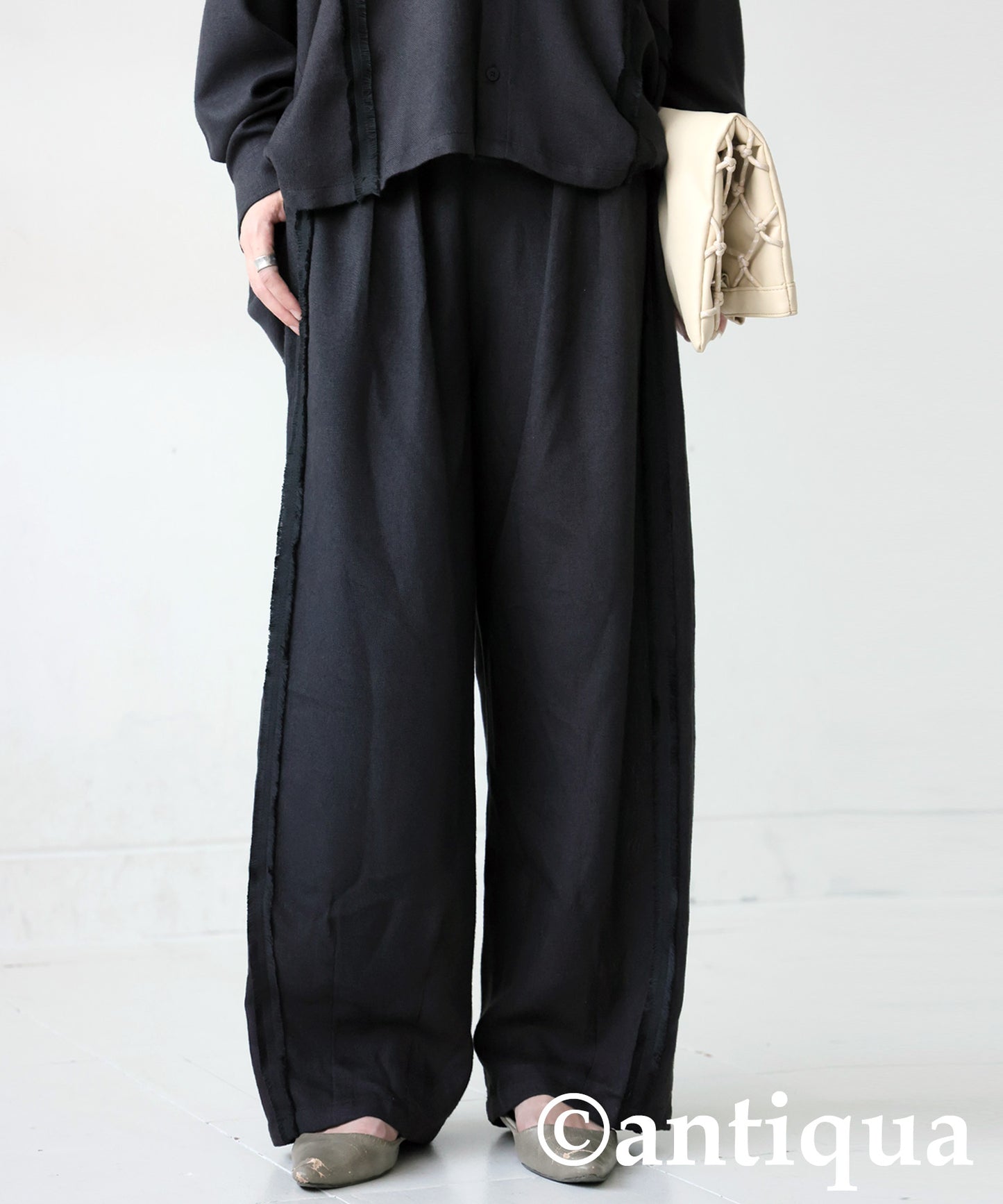 Tape Line Wide Pants Ladies
