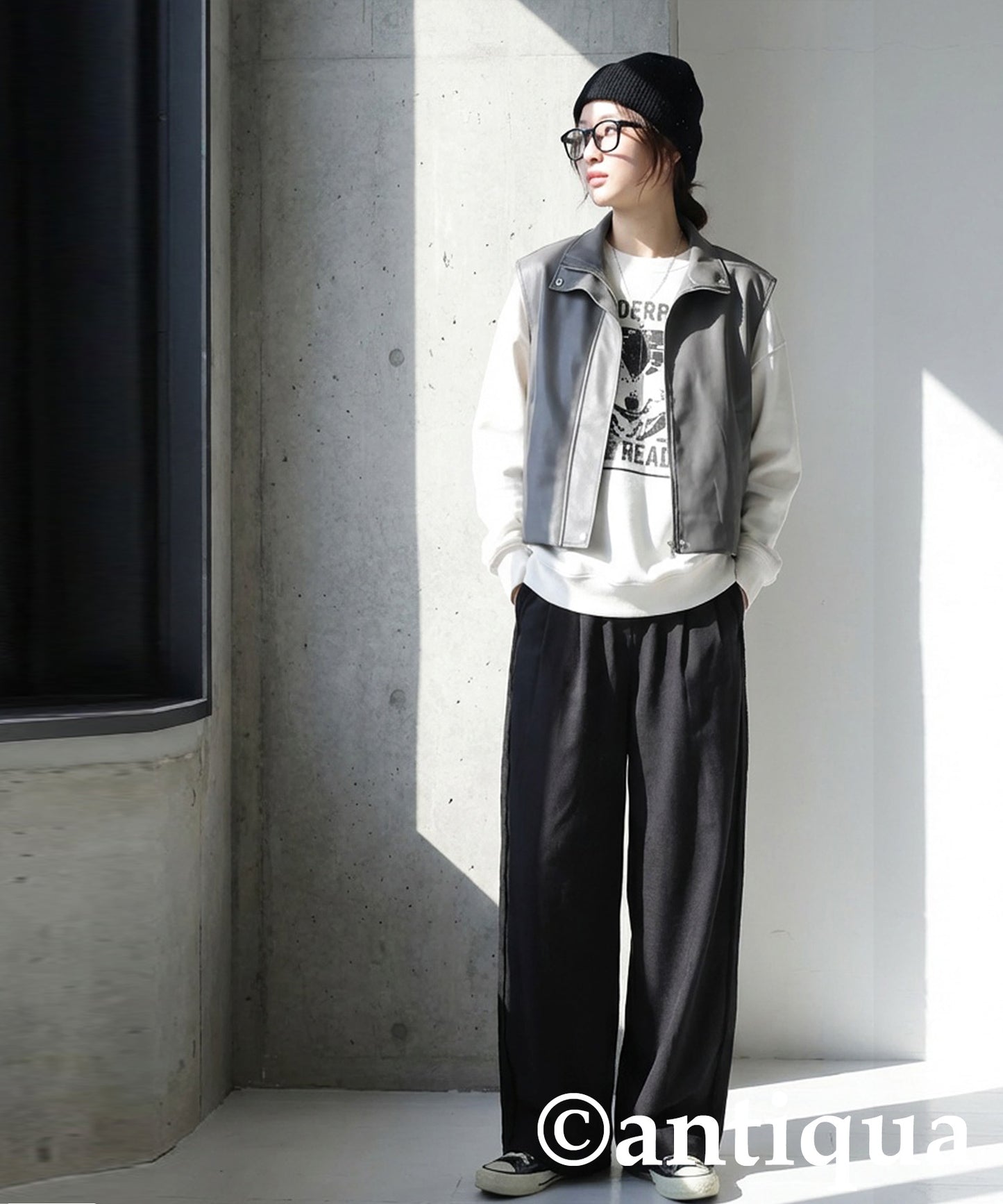 Tape Line Wide Pants Ladies