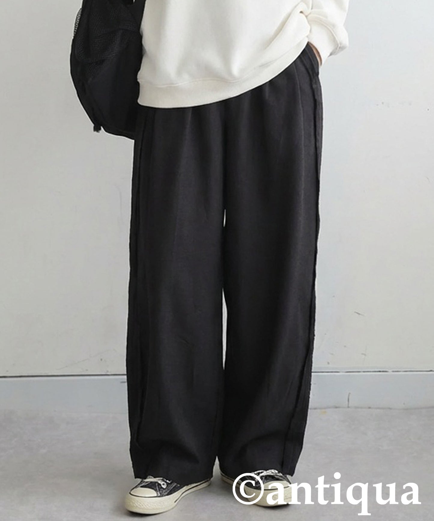 Tape Line Wide Pants Ladies