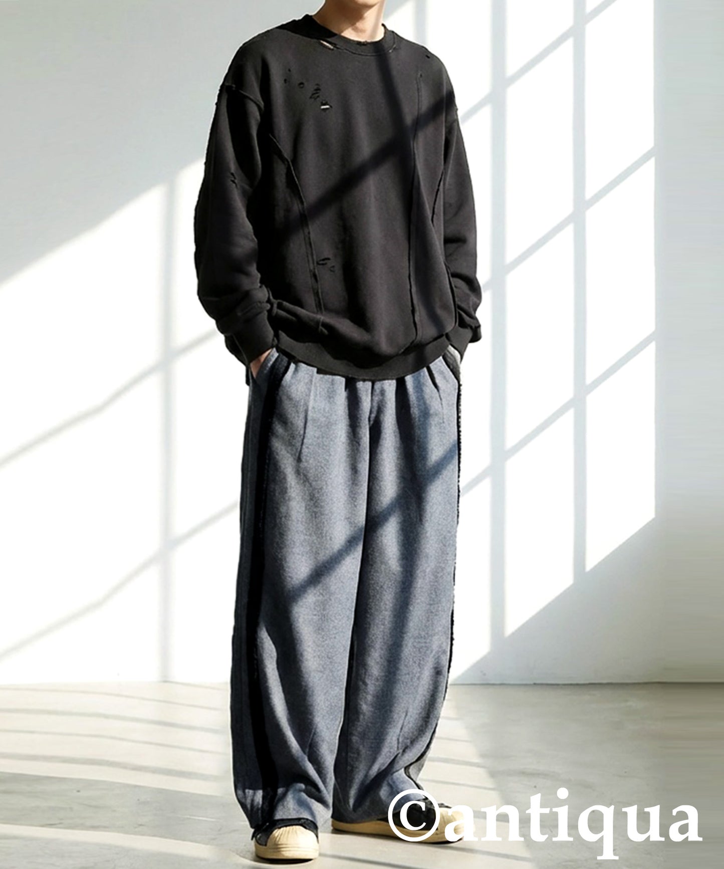 Tape Line Wide Pants Men's