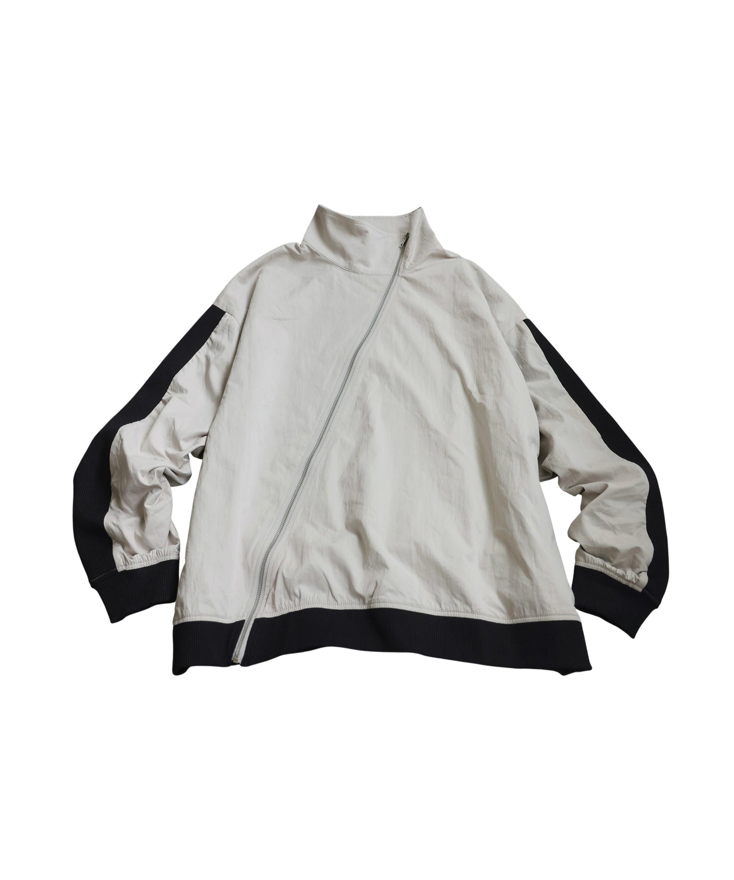 Diagonal Zip Color-Block Line Blouson Men's