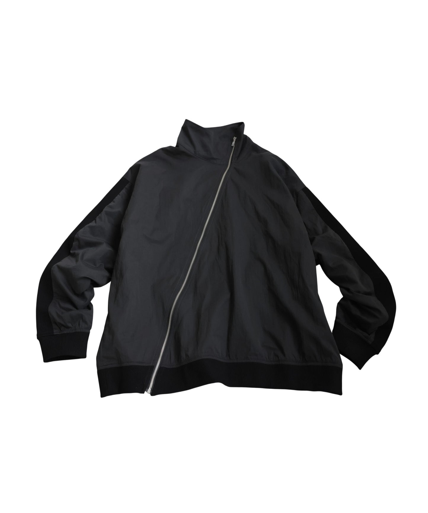 Diagonal Zip Color-Block Line Blouson Men's