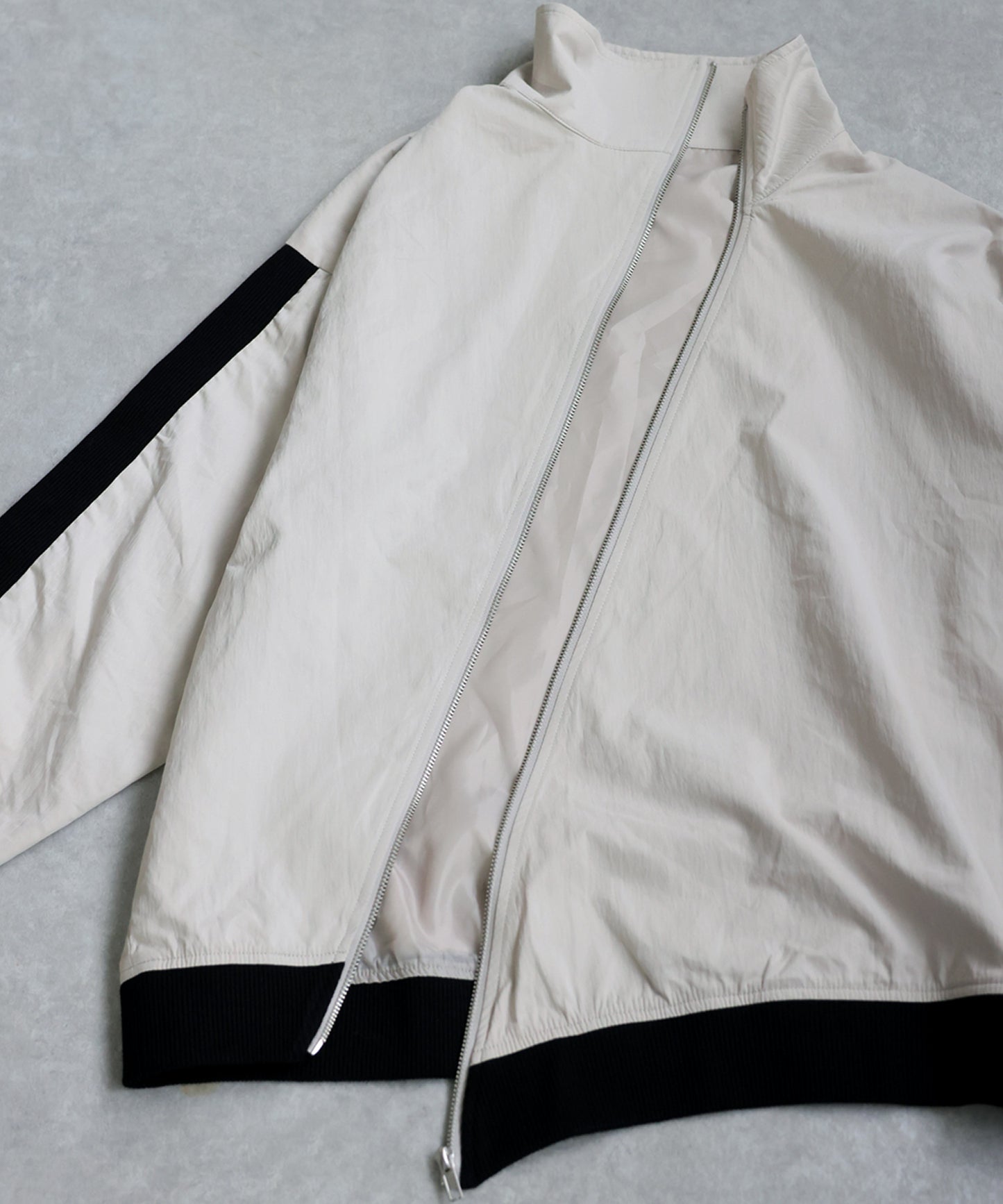 Diagonal Zip Color-Block Line Blouson Men's