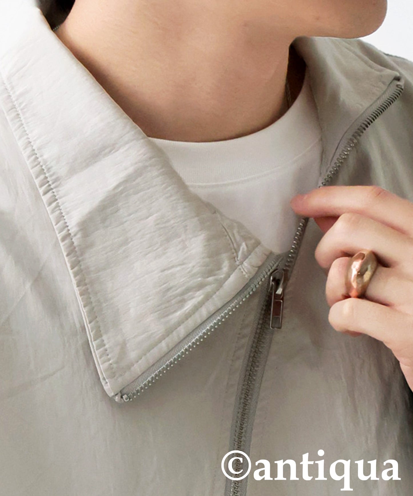 Diagonal Zip Color-Block Line Blouson Men's