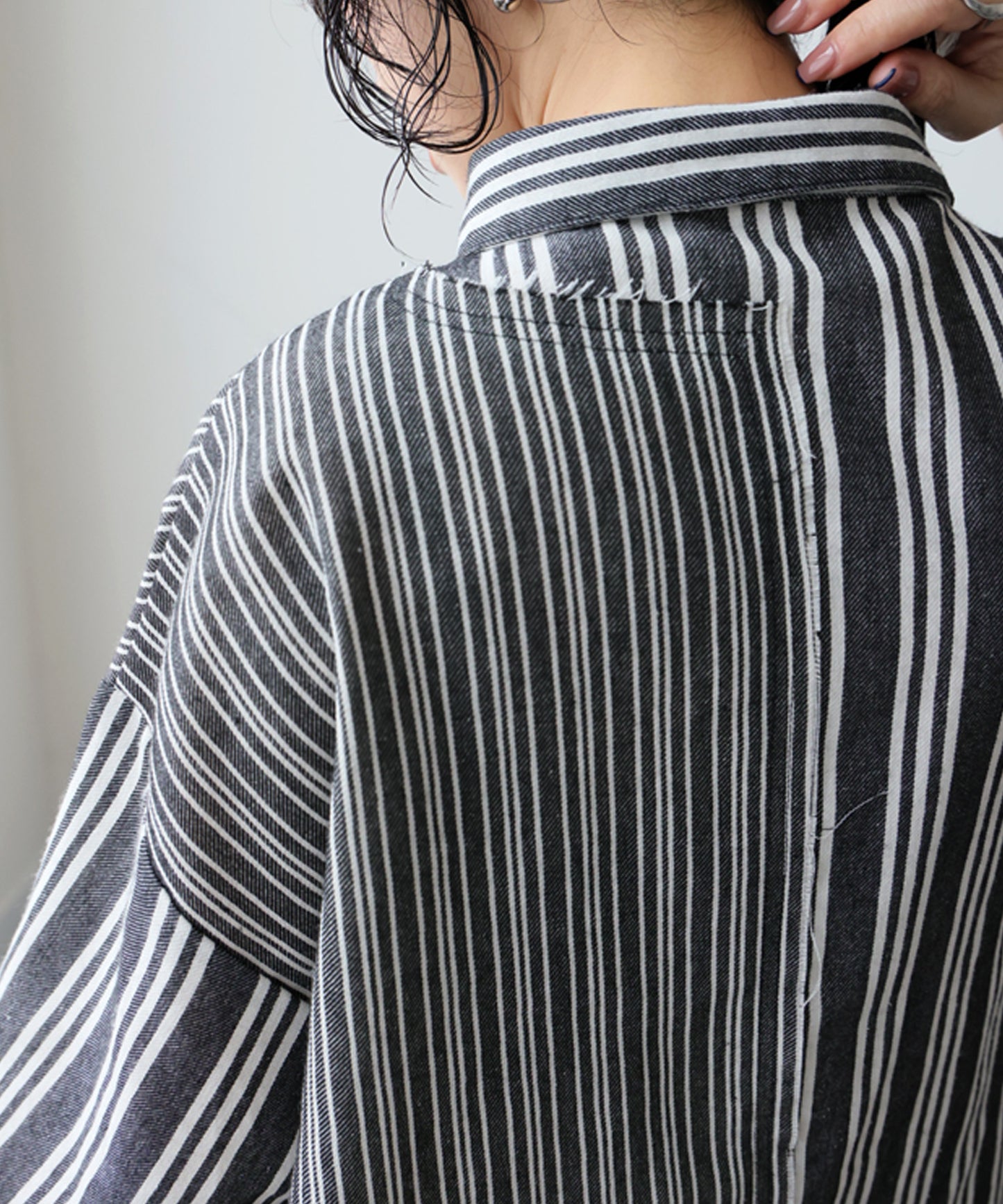 Striped Shirt With Contrasting Panels Ladies