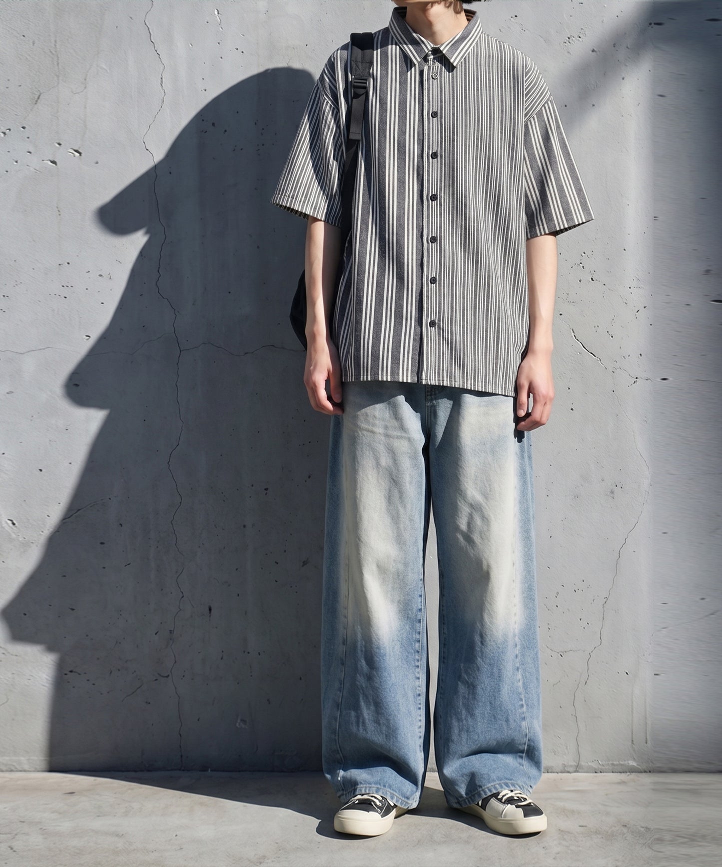 Striped Shirt With Contrasting Panels Men’s