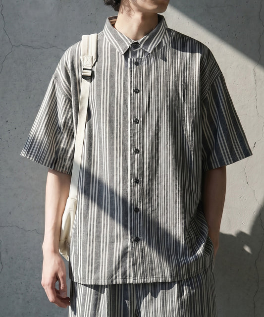 Striped Shirt With Contrasting Panels Men’s