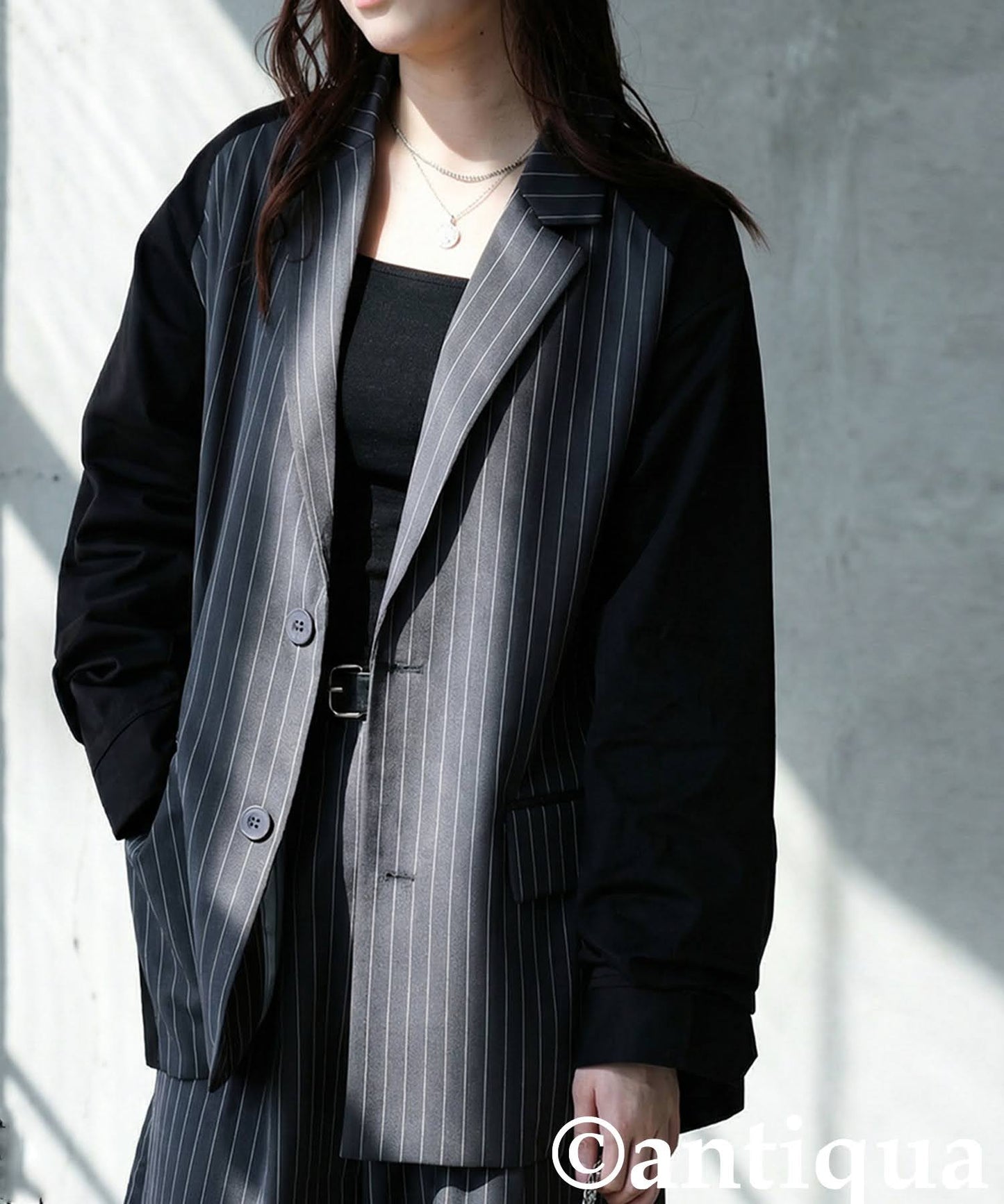 Mixed Material Jacket Ladies