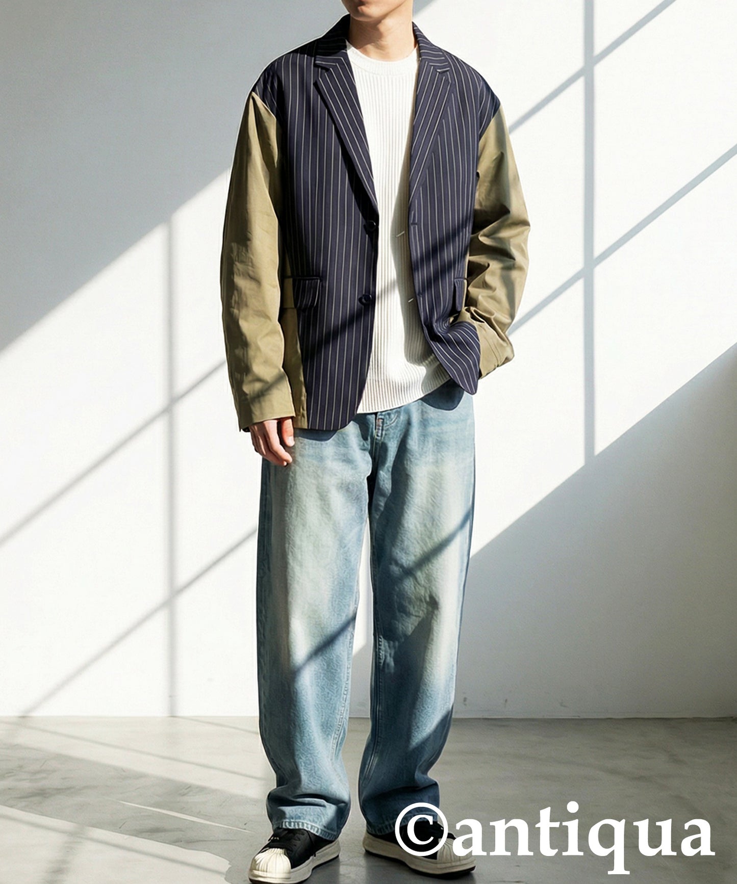 Mixed Material Jacket Men's