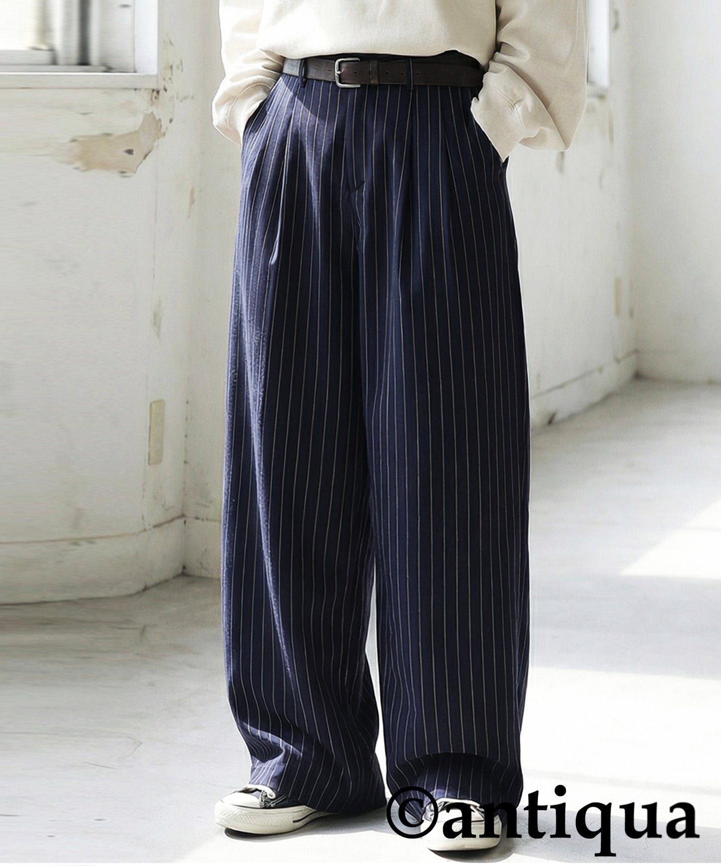 Striped Wide Pants Ladies