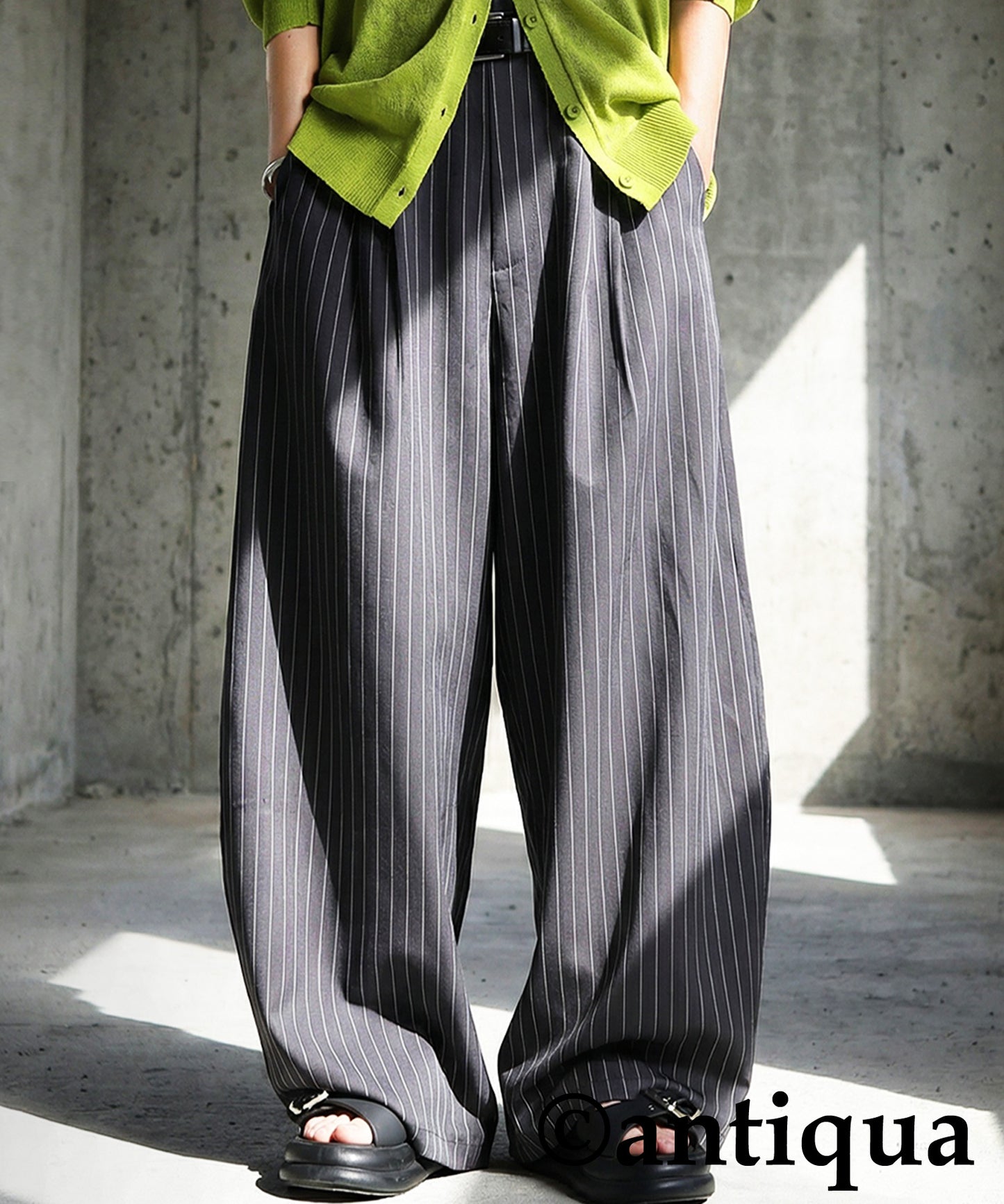 Striped Wide Pants Ladies