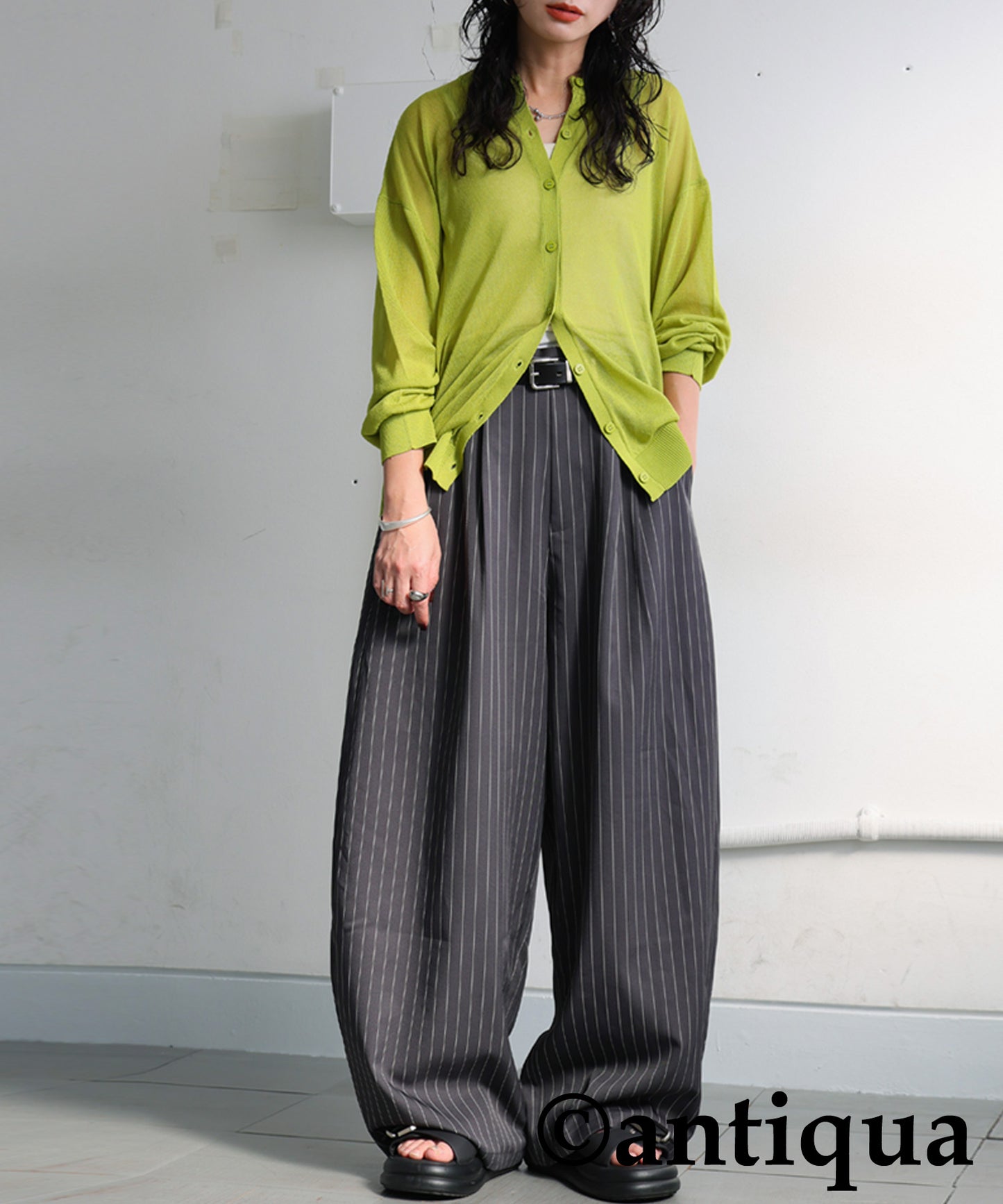 Striped Wide Pants Ladies