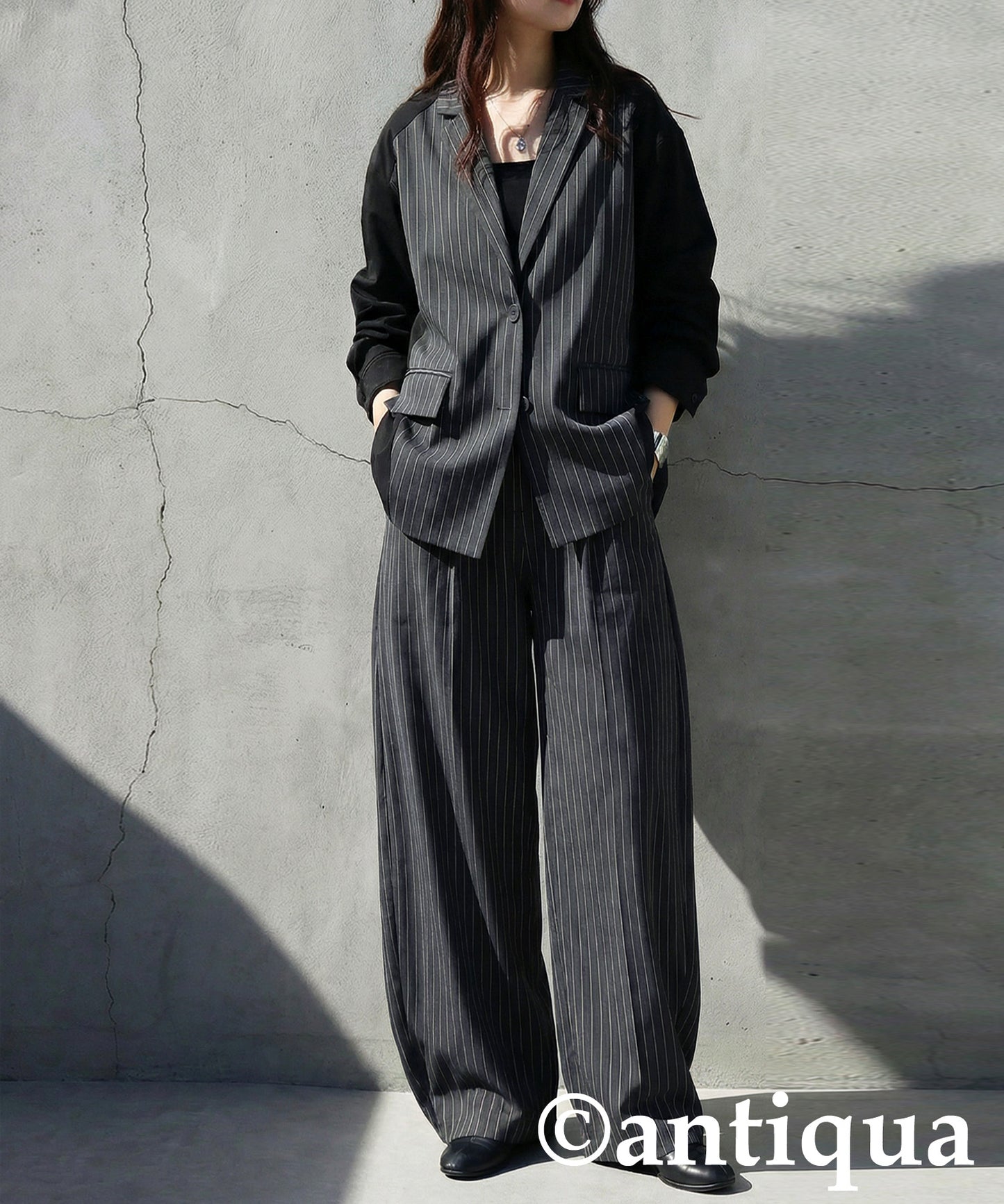 Striped Wide Pants Ladies