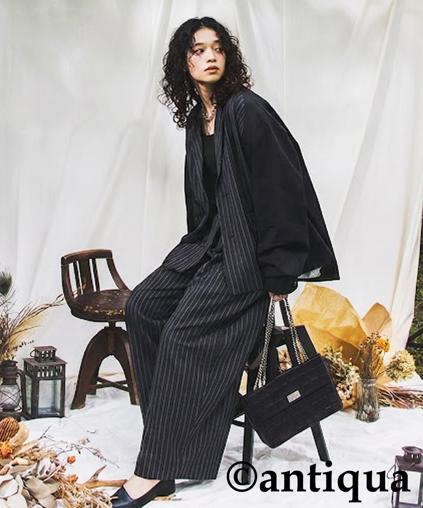 Striped Wide Pants Ladies