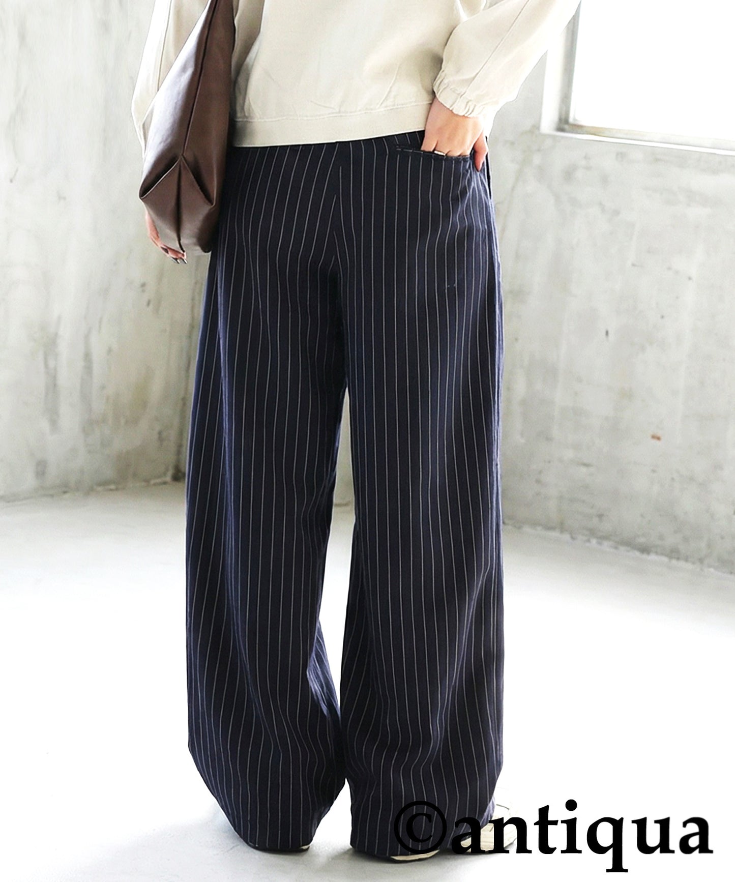 Striped Wide Pants Ladies