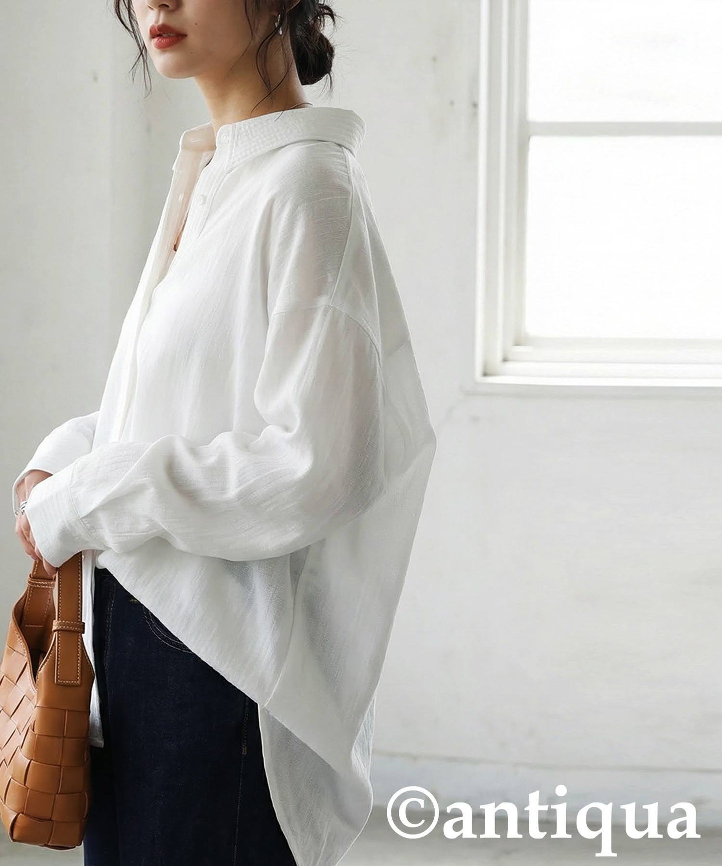 Linen-Like Shirt Ladies