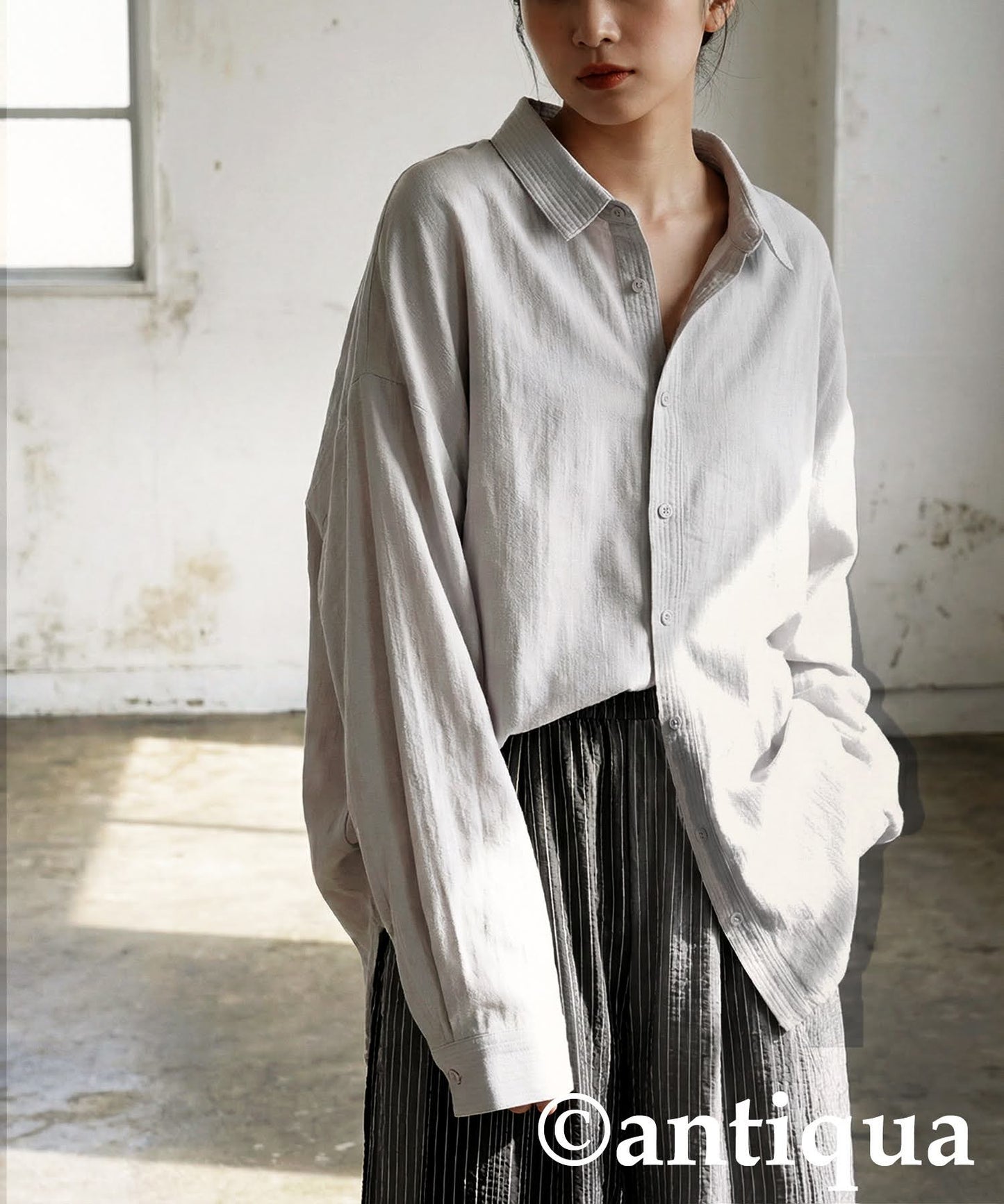 Linen-Like Shirt Ladies