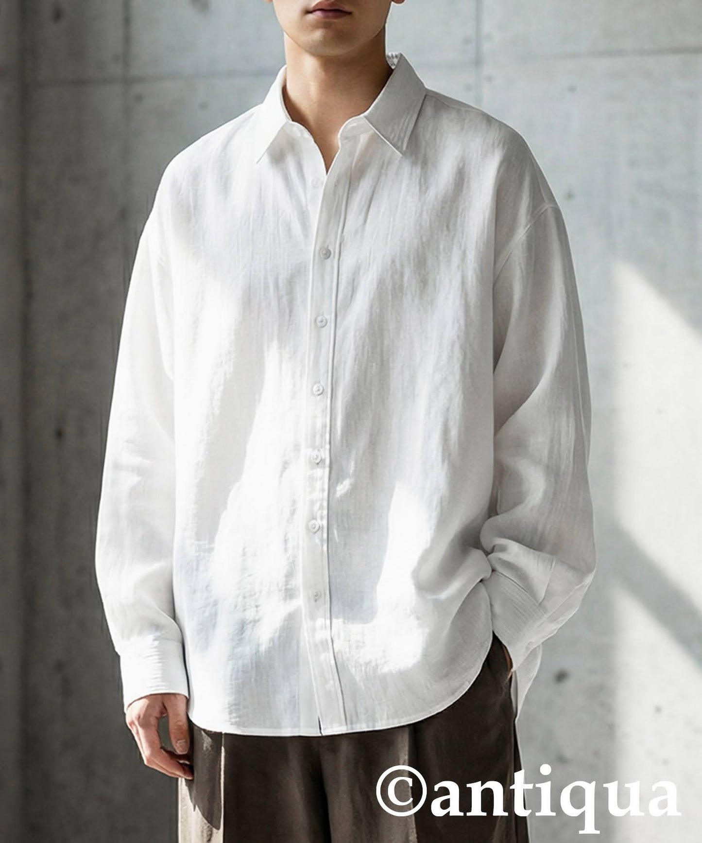 Linen-Like Shirt Men's