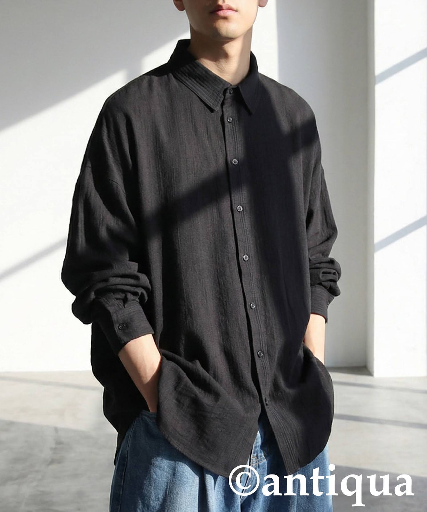 Linen-Like Shirt Men's