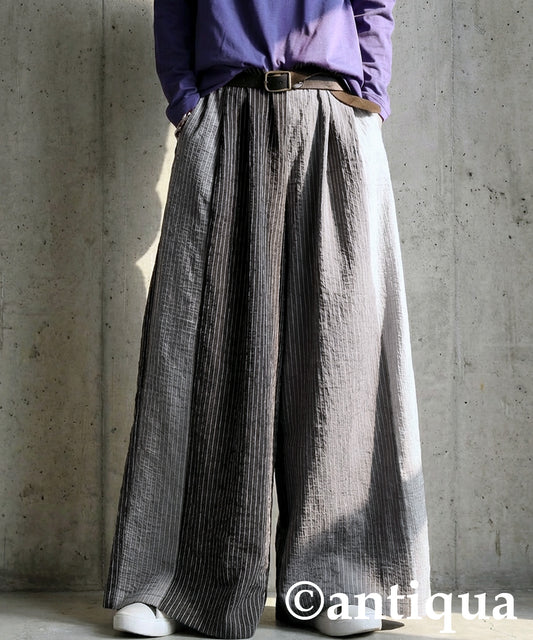 Striped Wide Pants Ladies