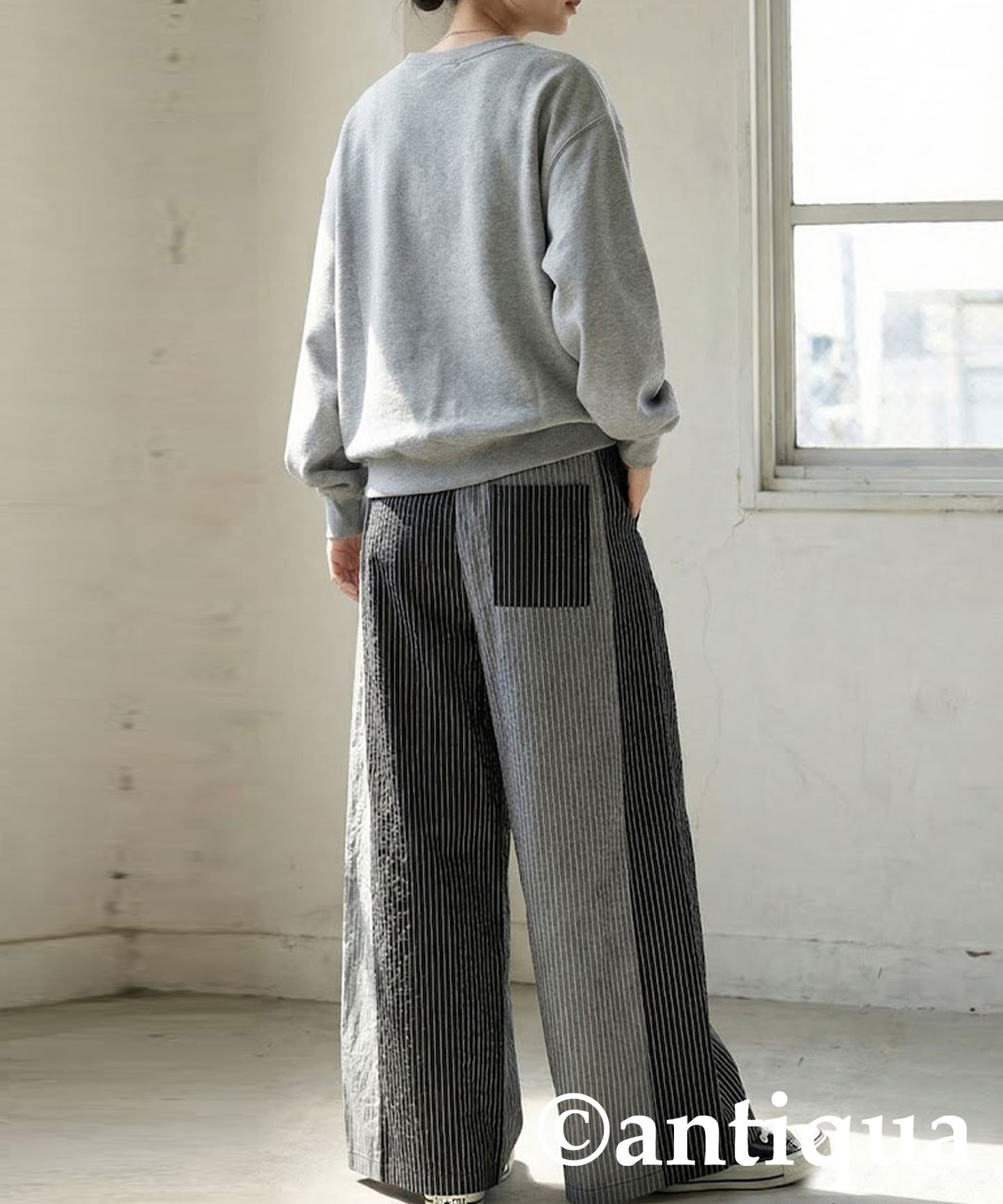 Striped Wide Pants Ladies