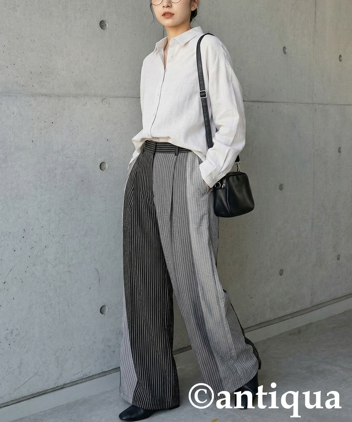 Striped Wide Pants Ladies
