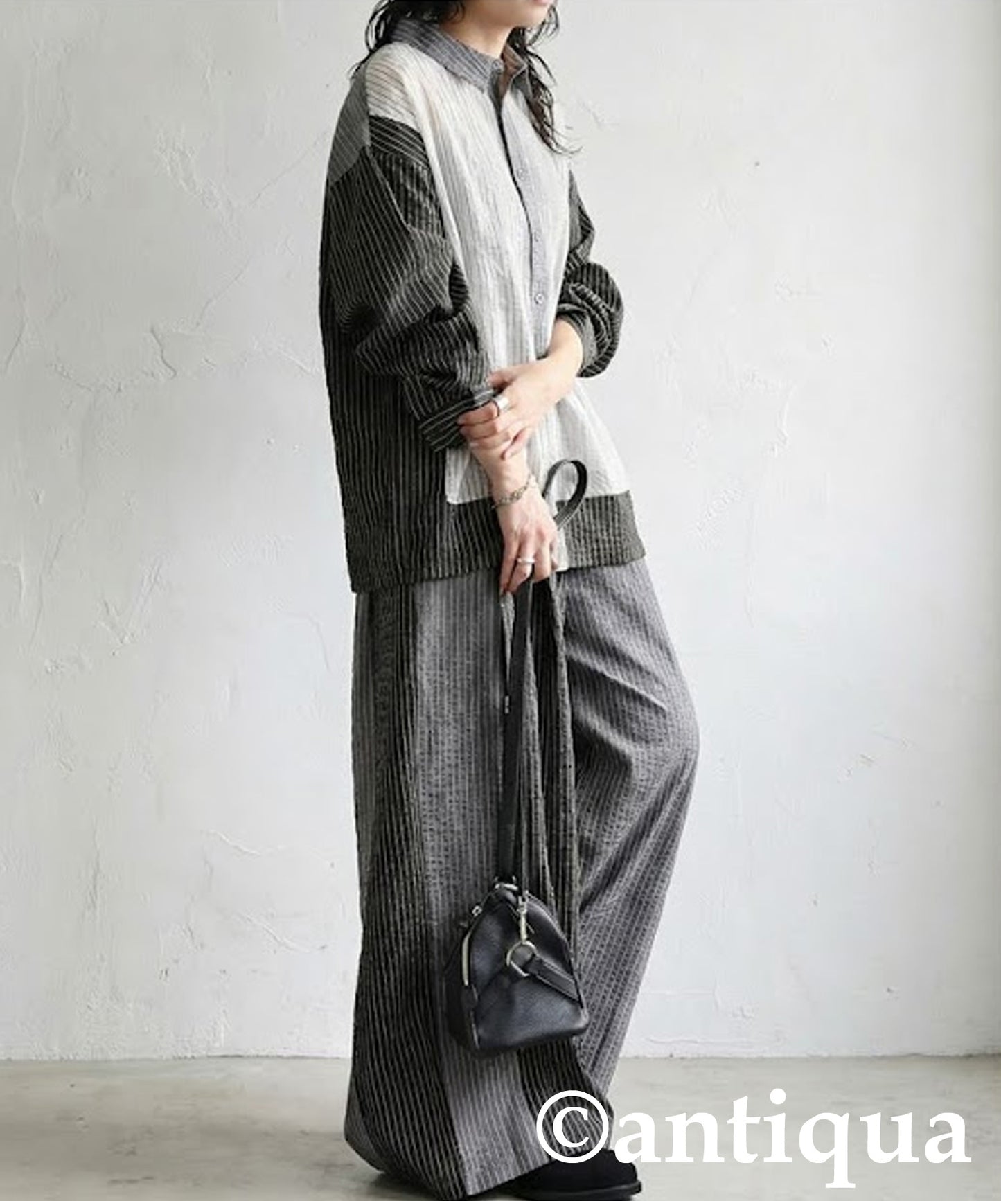 Striped Wide Pants Ladies