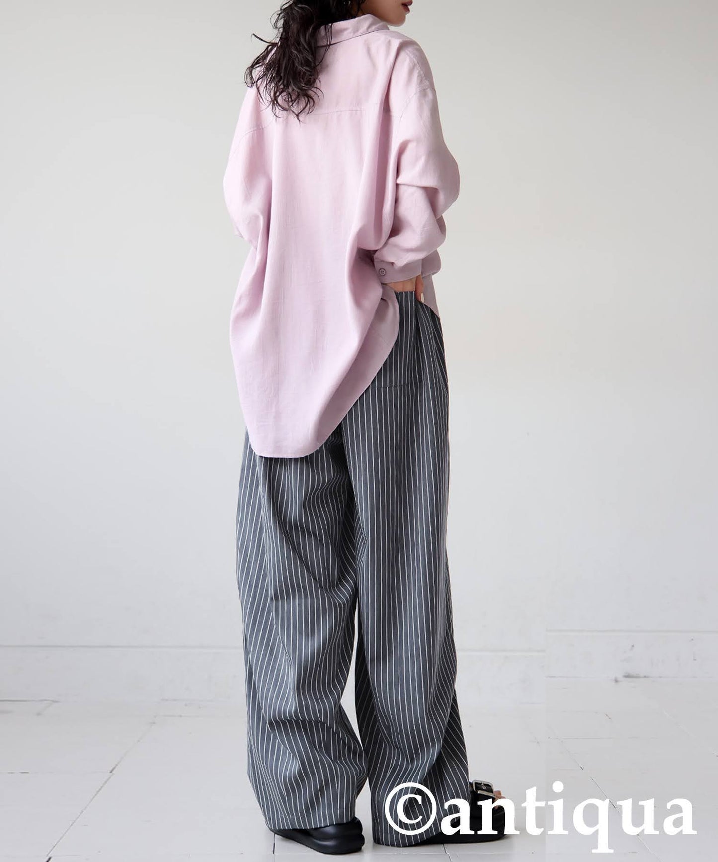 Striped Wide Pants Ladies