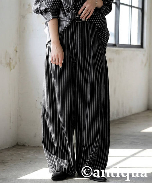 Striped Wide Pants Ladies