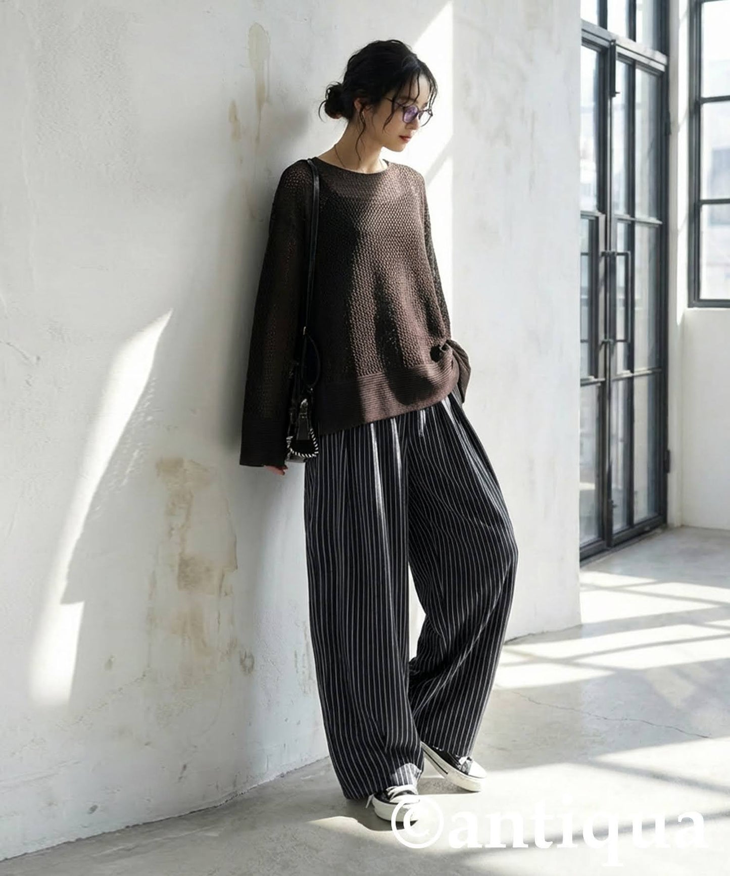 Striped Wide Pants Ladies