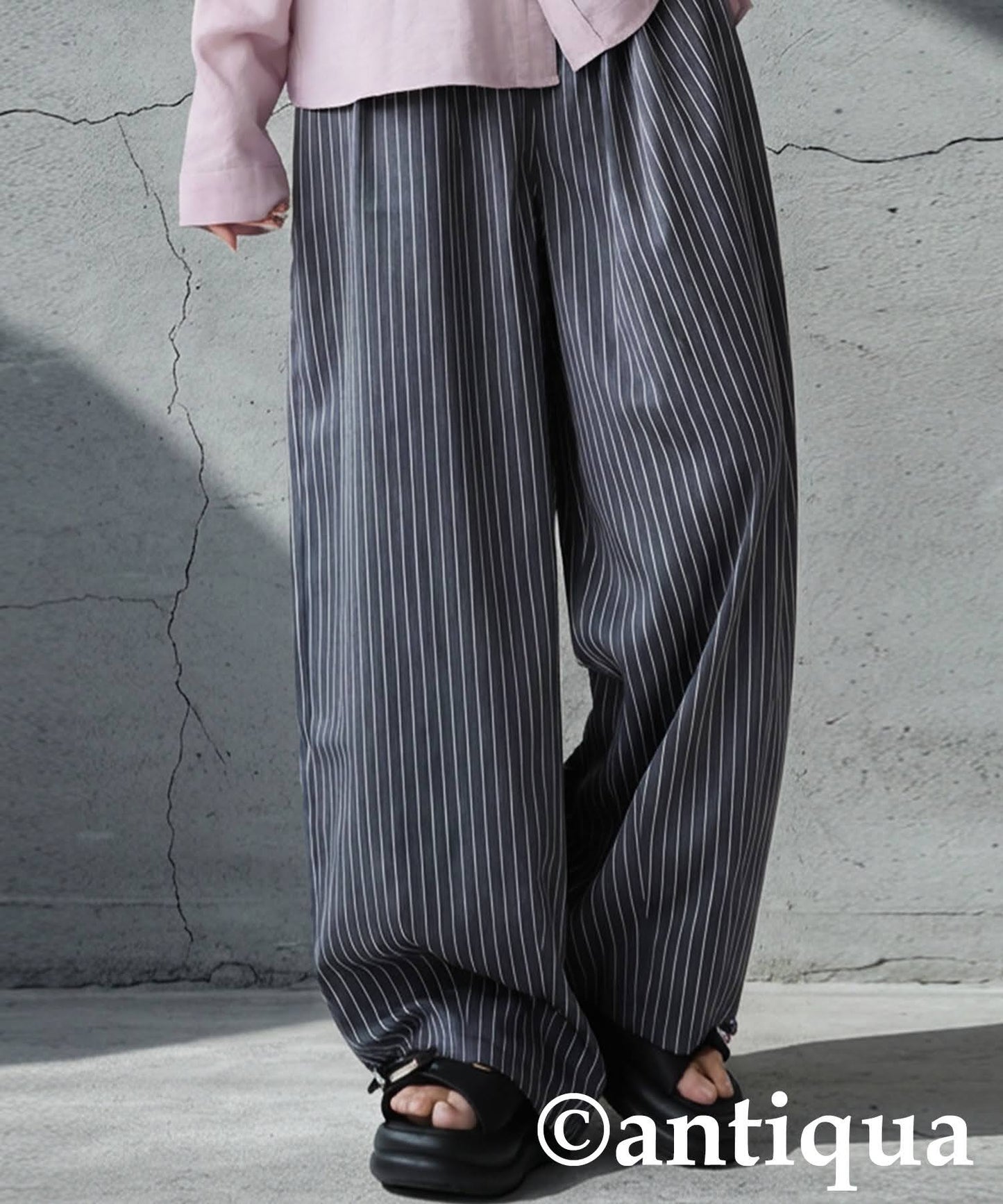 Striped Wide Pants Ladies