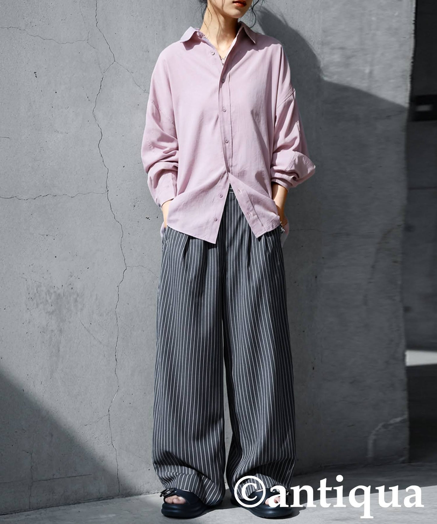 Striped Wide Pants Ladies