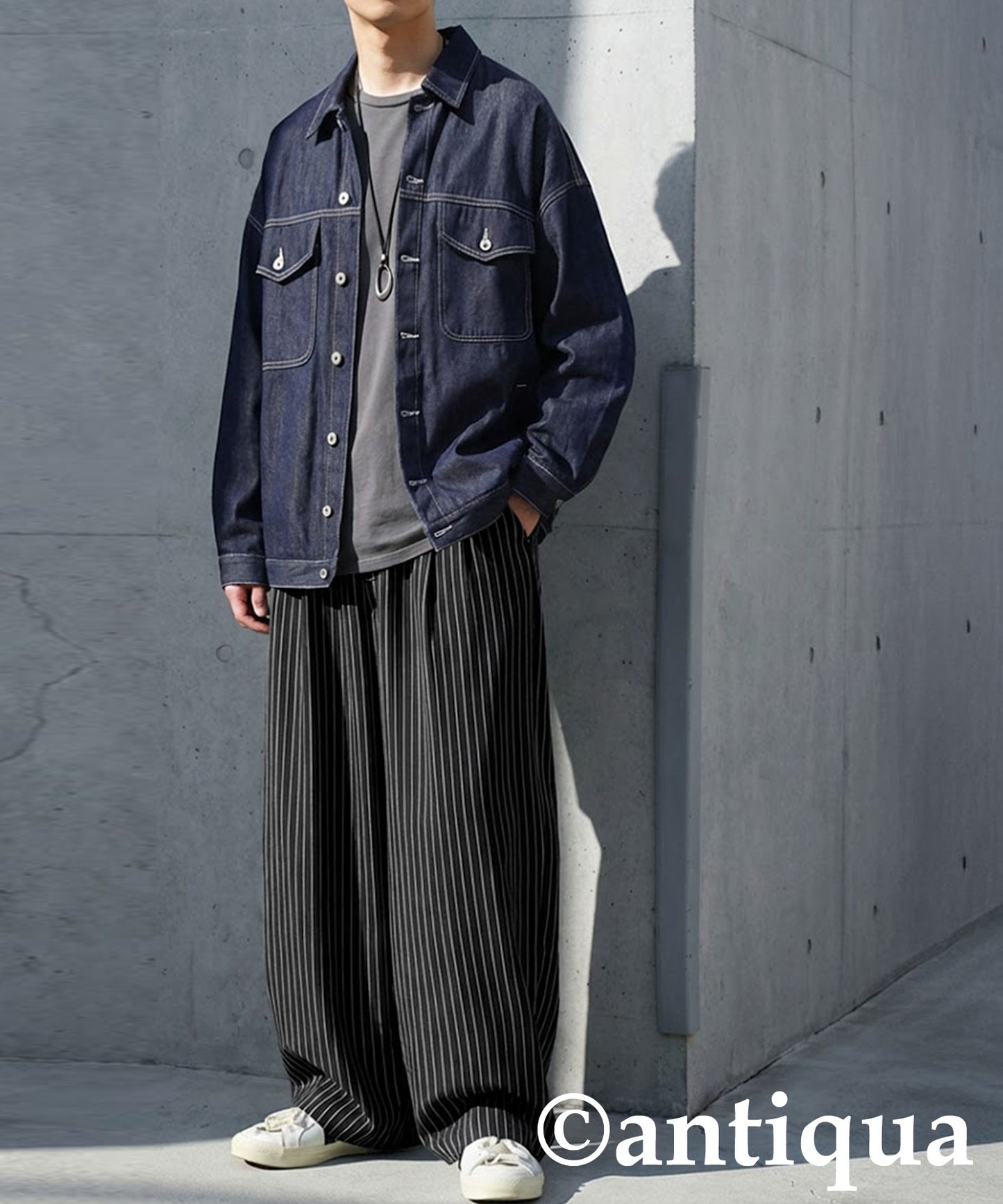 Striped Wide Pants Men's
