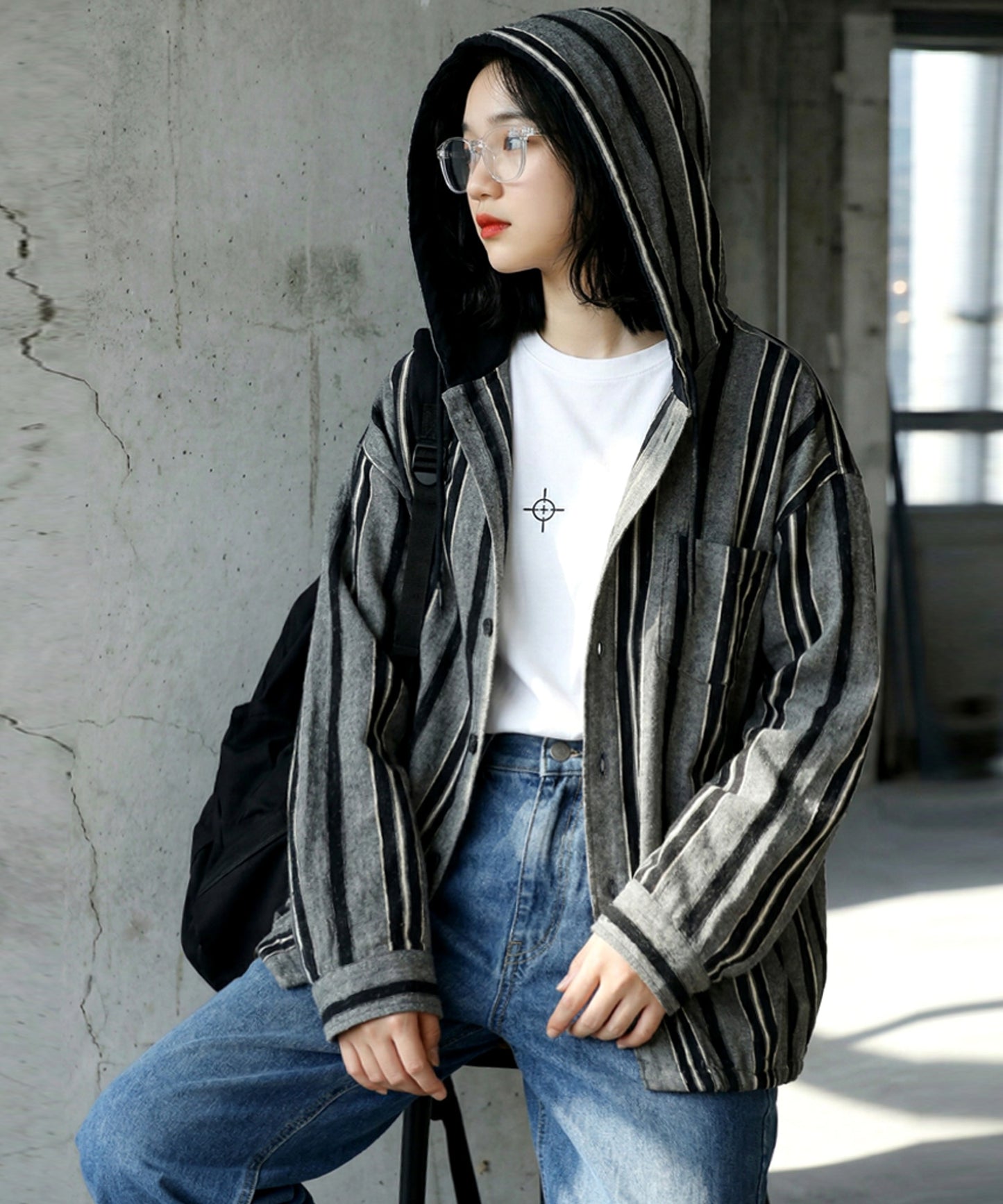 Striped Hoodie Ladies