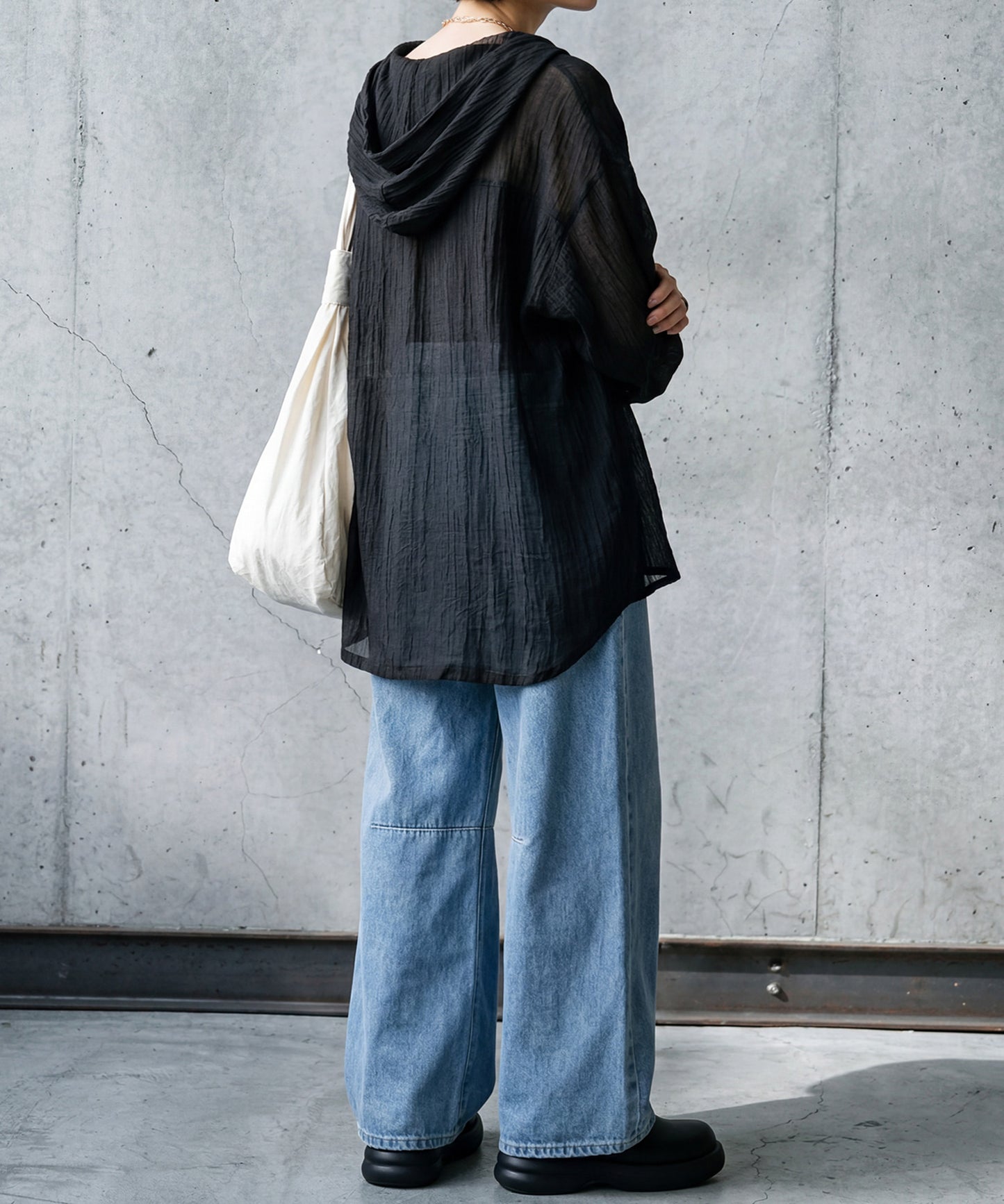 Hooded Sheer Shirt Ladies