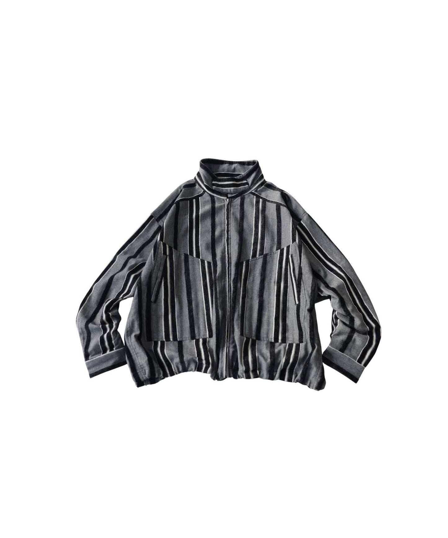 Vertical Striped Blouson Ladies