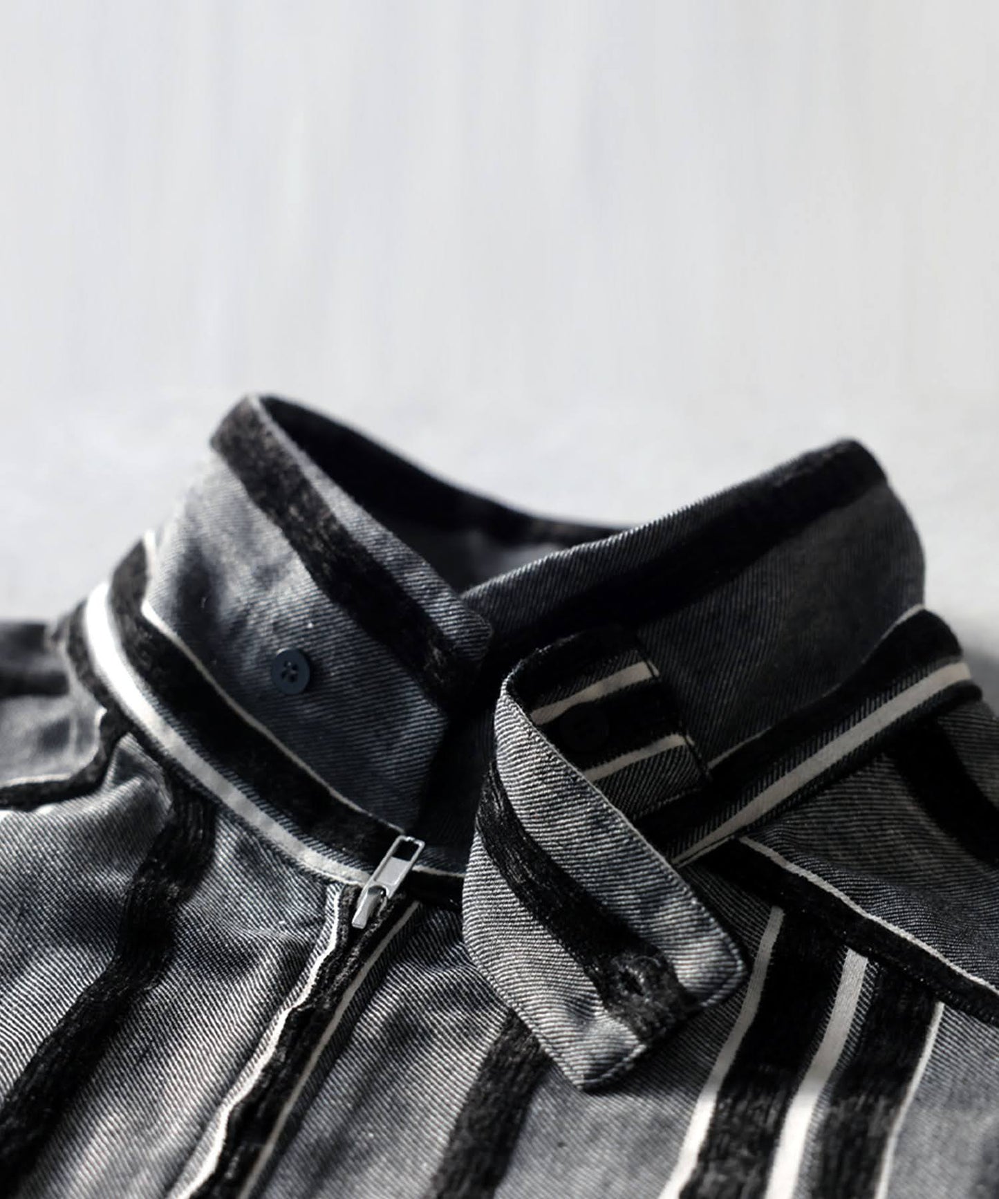 Vertical Striped Blouson Men's