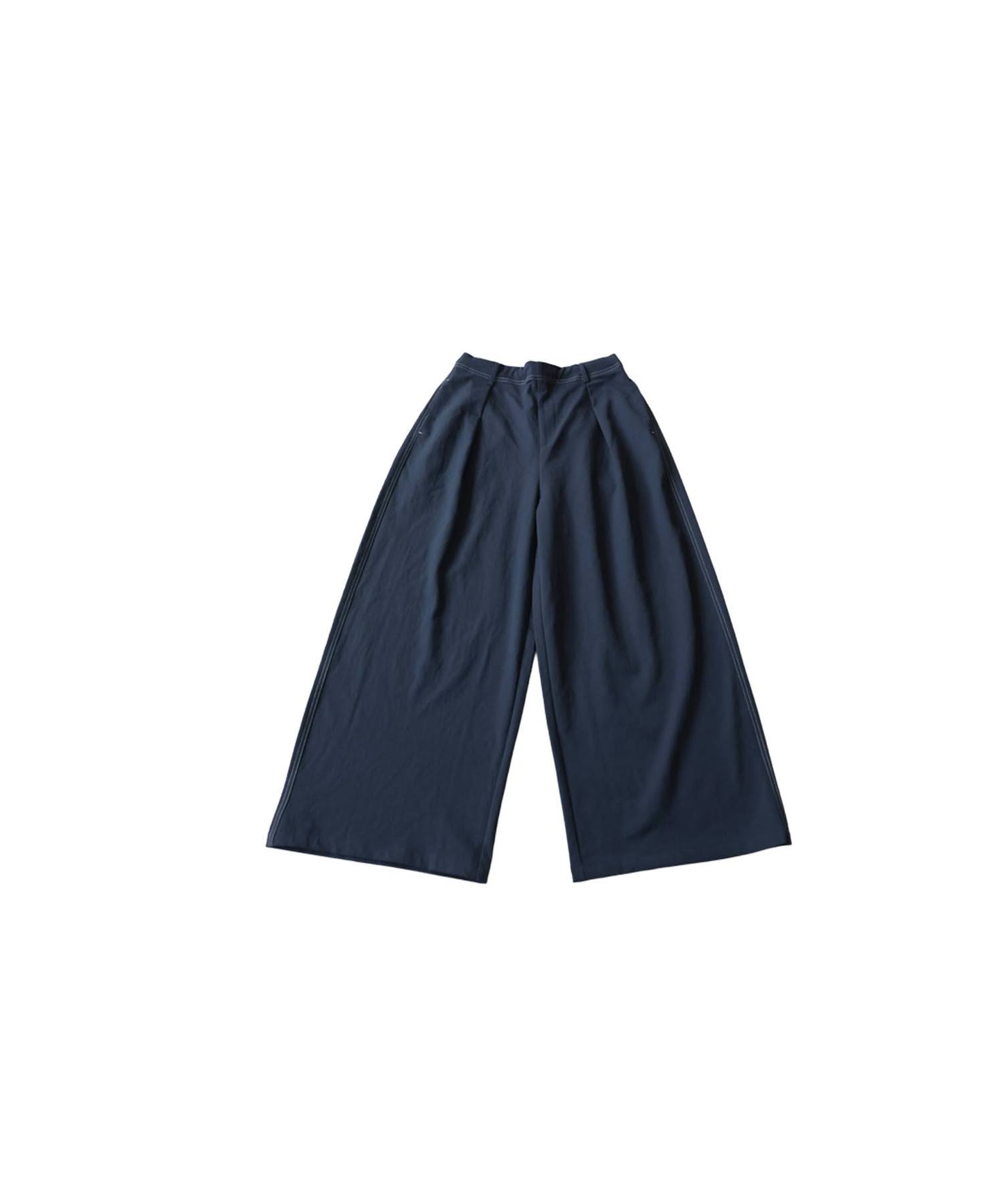 Color-Coordinated Stitching Wide Pants Ladies