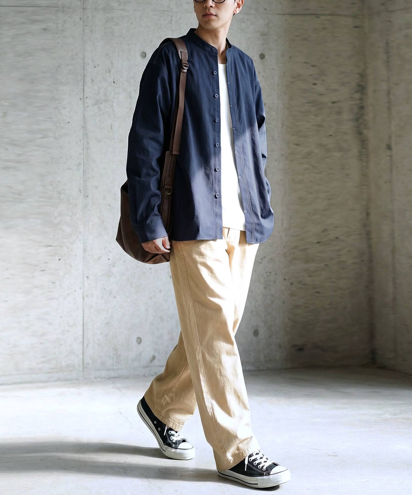 Color-Coordinated Stitch Shirt Men's