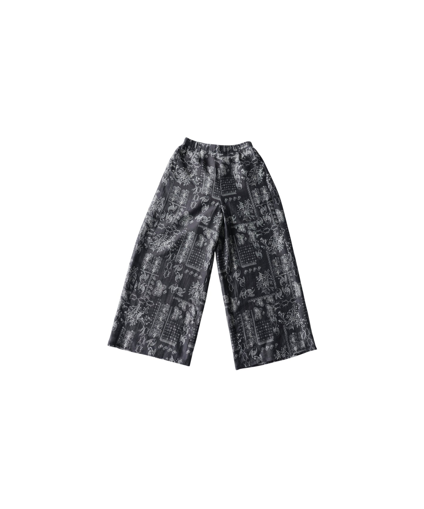 Paisley Print Long Wide-Leg Pants Ladies