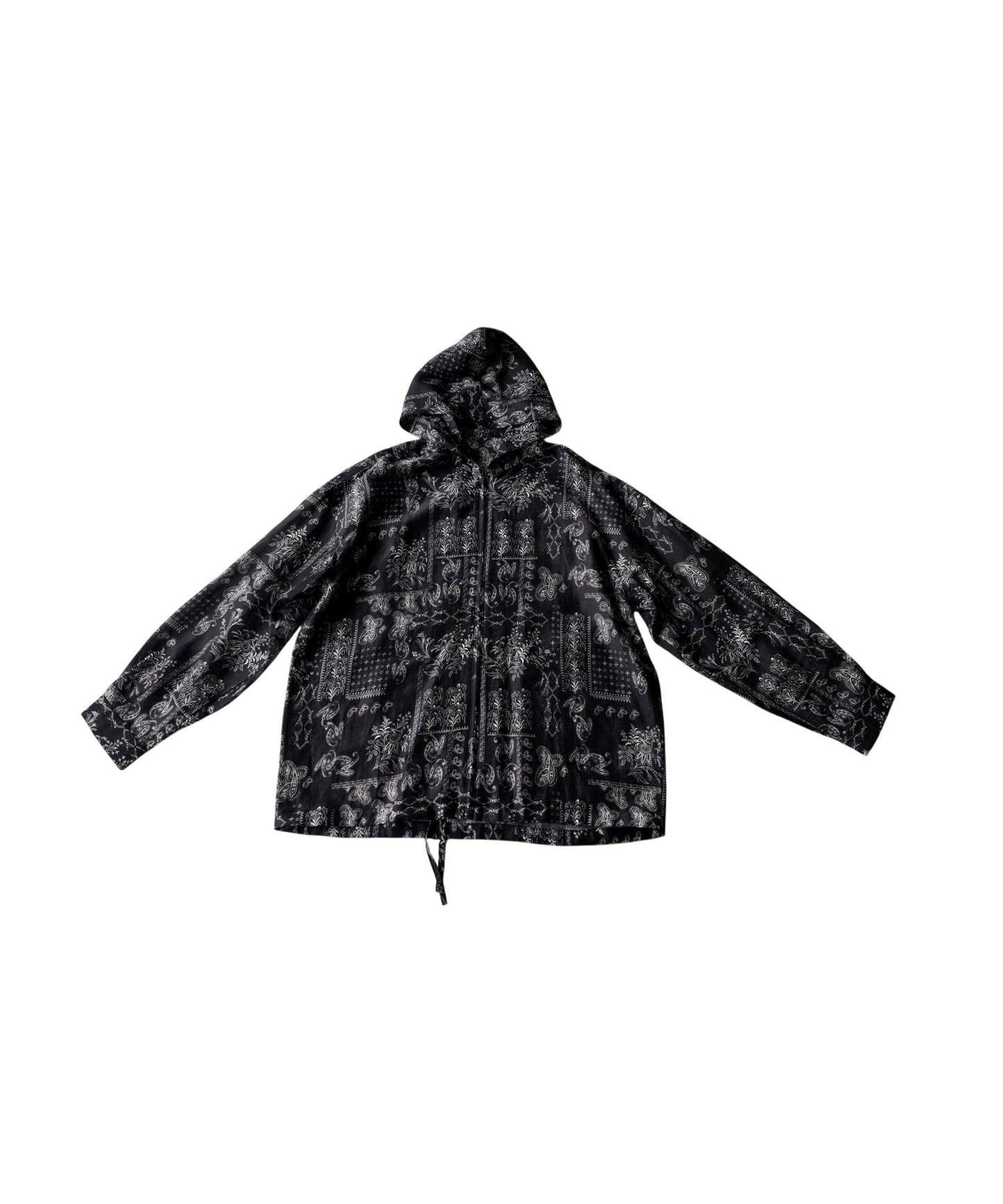 Paisley-Patterned Sheer All-Over Print Hoodie Men’s