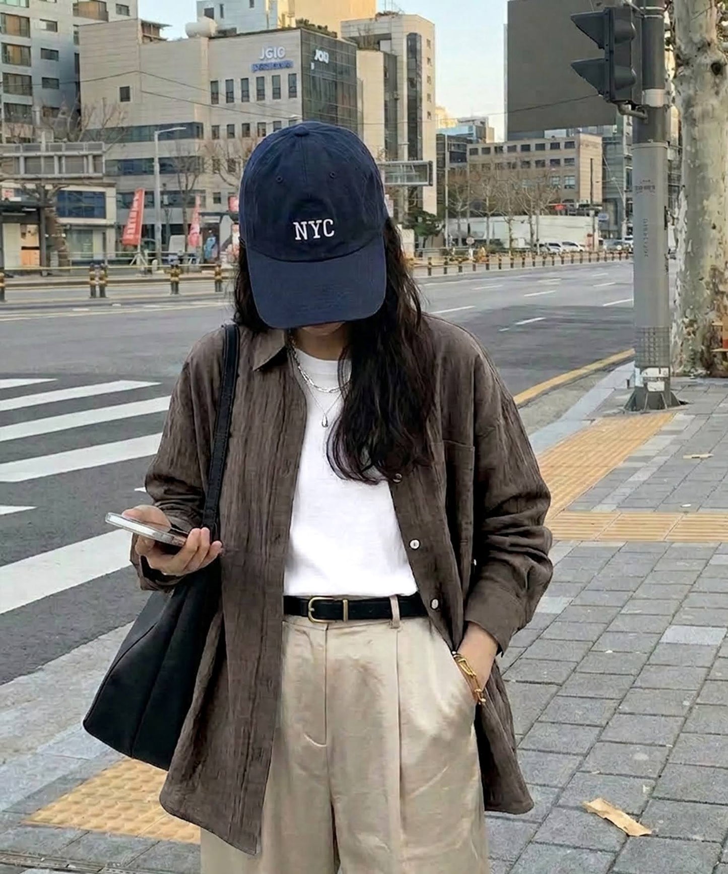 Linen Blend Pleated Shirt Ladies