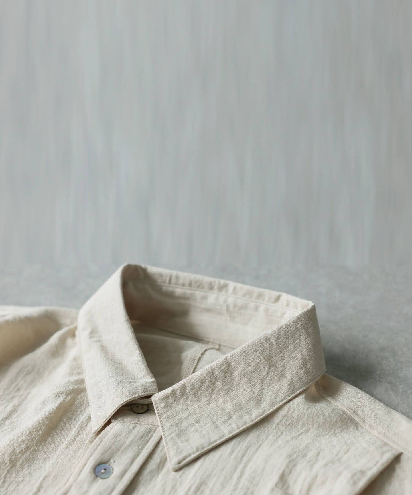 Linen Blend Pleated Shirt Men’s